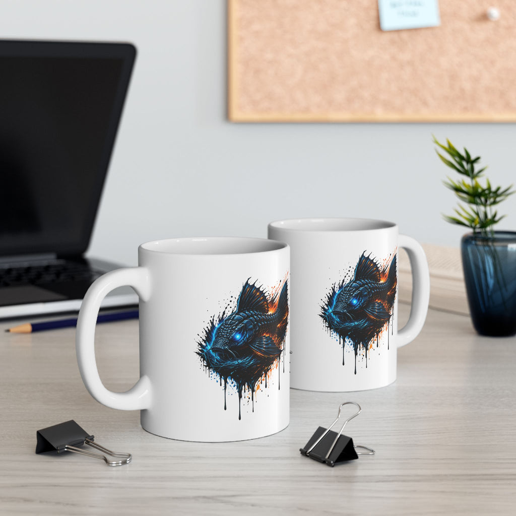Armored Pleco – Premium "Deep Glow" Ceramic Mug Coffee Cup (11oz/15oz)