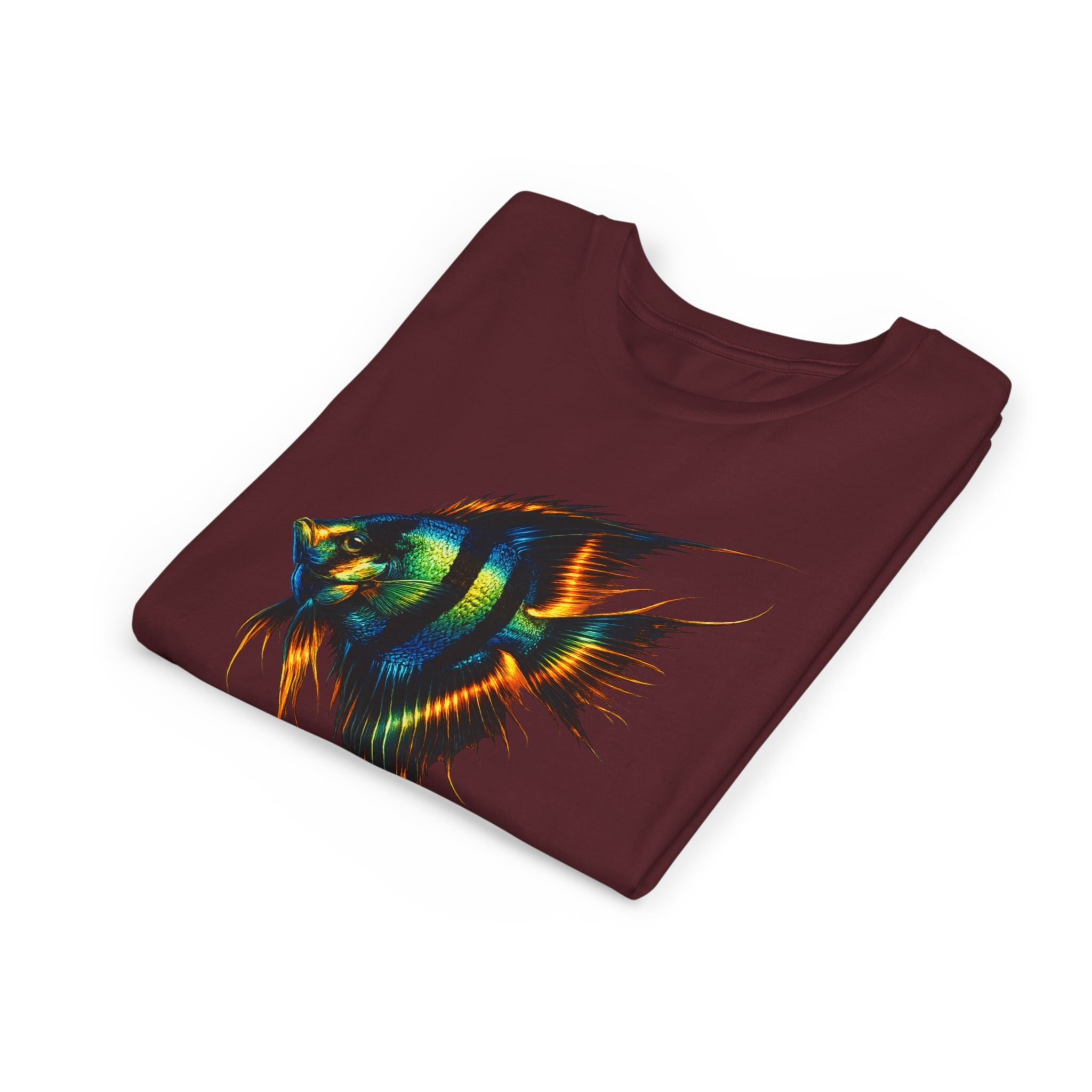 Angelfish Youth Tee – Colorful Aquarium Fish Graphic Shirt for Kids
