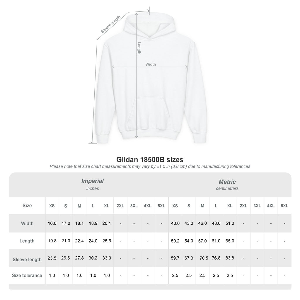 Armored Pleco L-185 – Youth Premium Hooded Sweatshirt