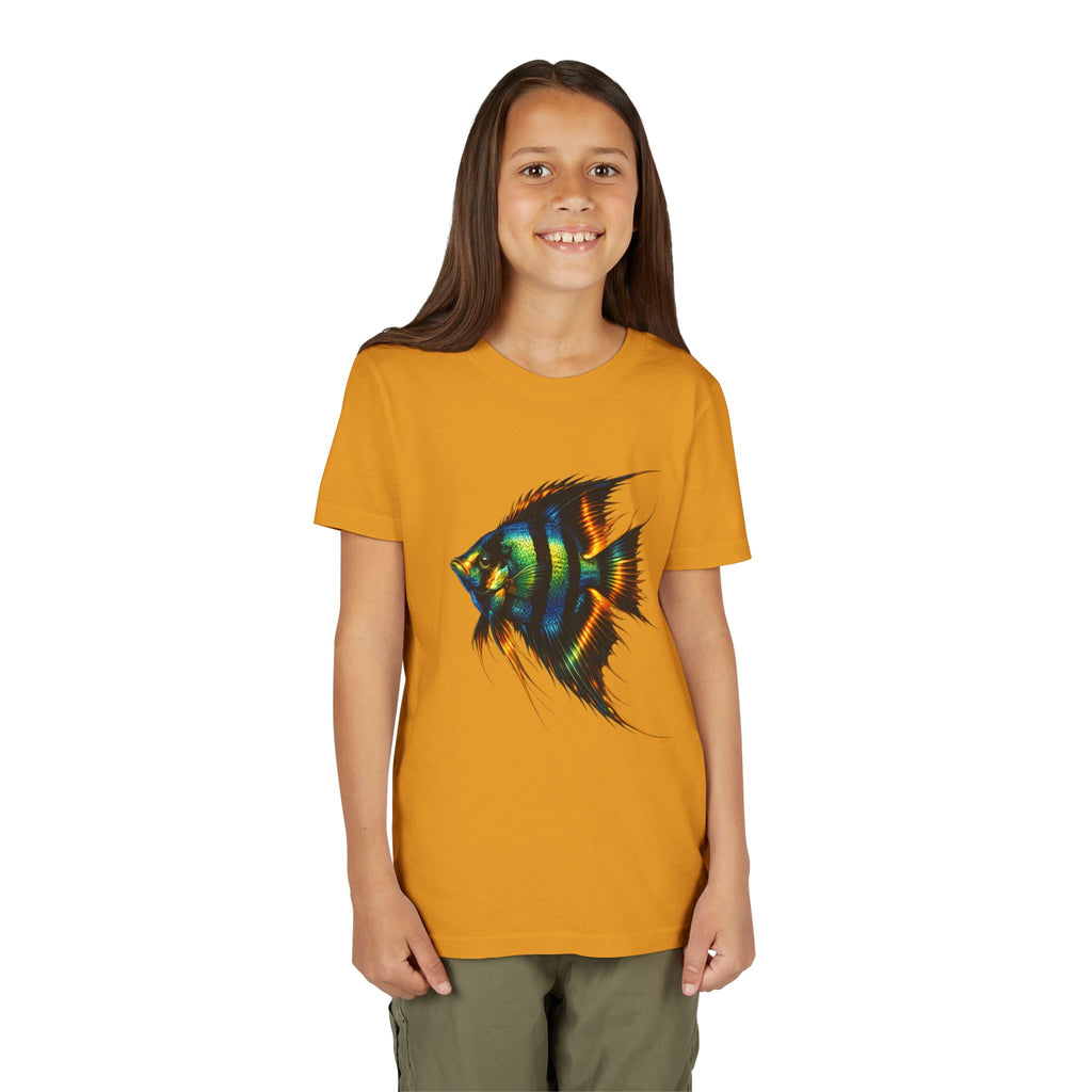 Angelfish Youth Tee – Colorful Aquarium Fish Graphic Shirt for Kids