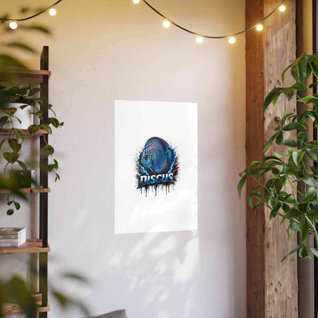 Discus Fish Art Poster — Vibrant Aquarium Wall Print