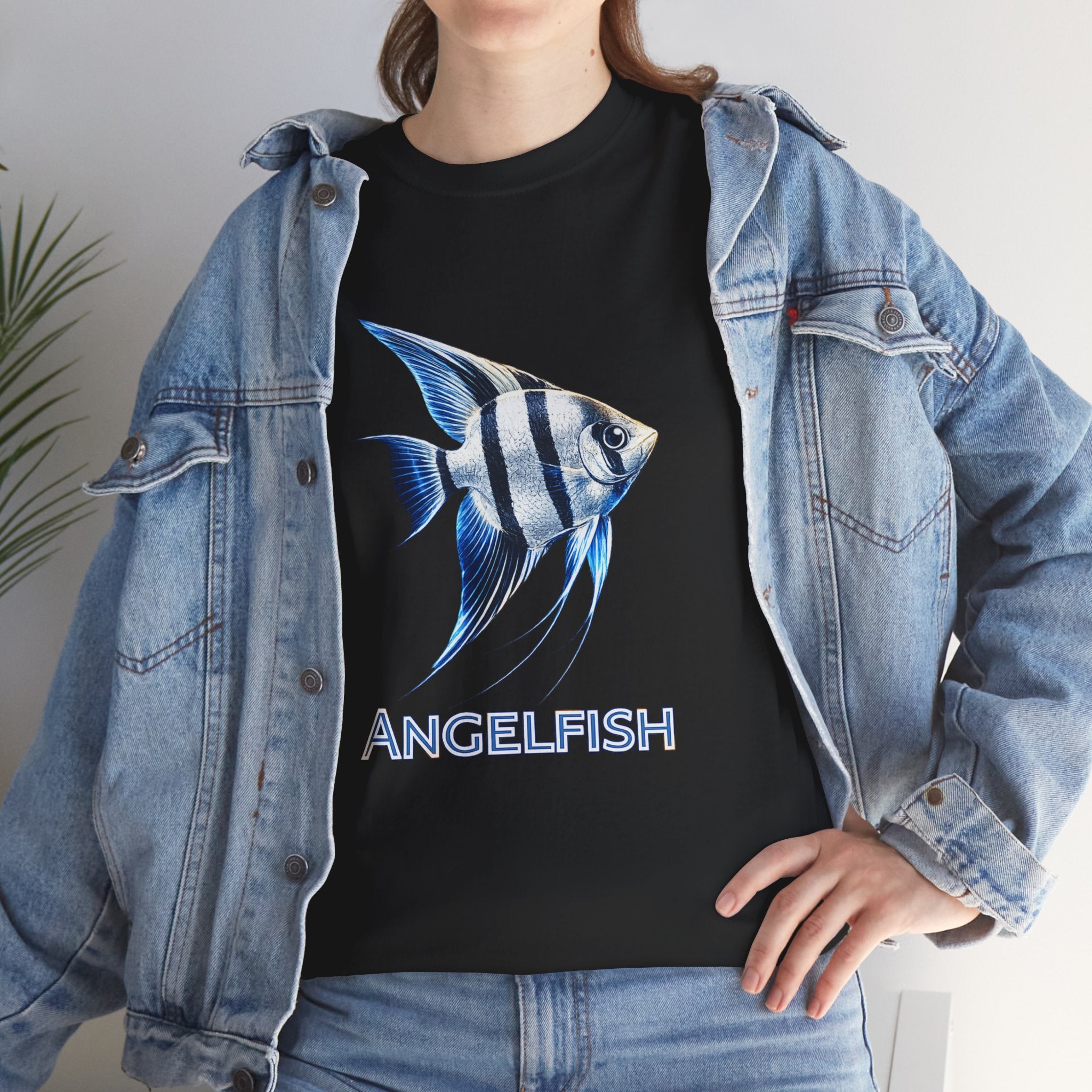 Angelfish Graphic Tee — Blue Tropical Fish Shirt