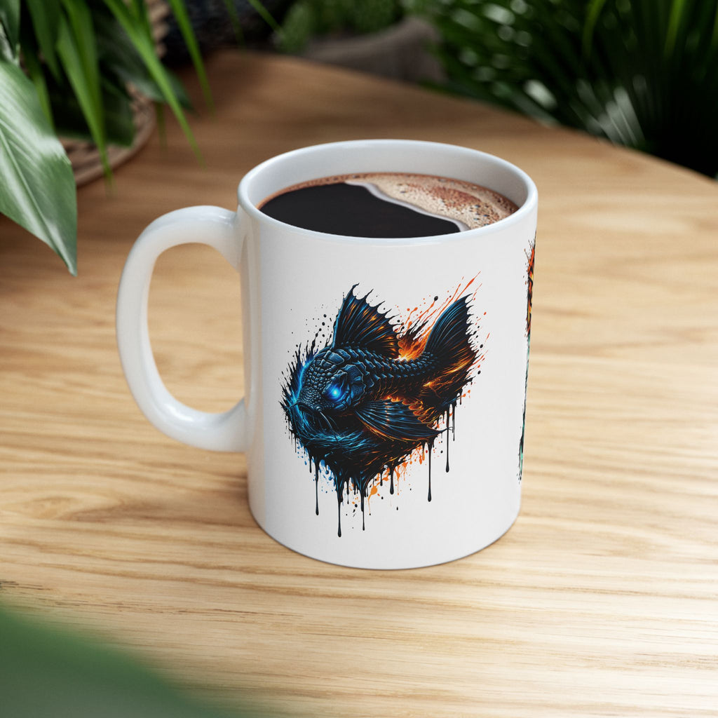 Armored Pleco – Premium "Deep Glow" Ceramic Mug Coffee Cup (11oz/15oz)