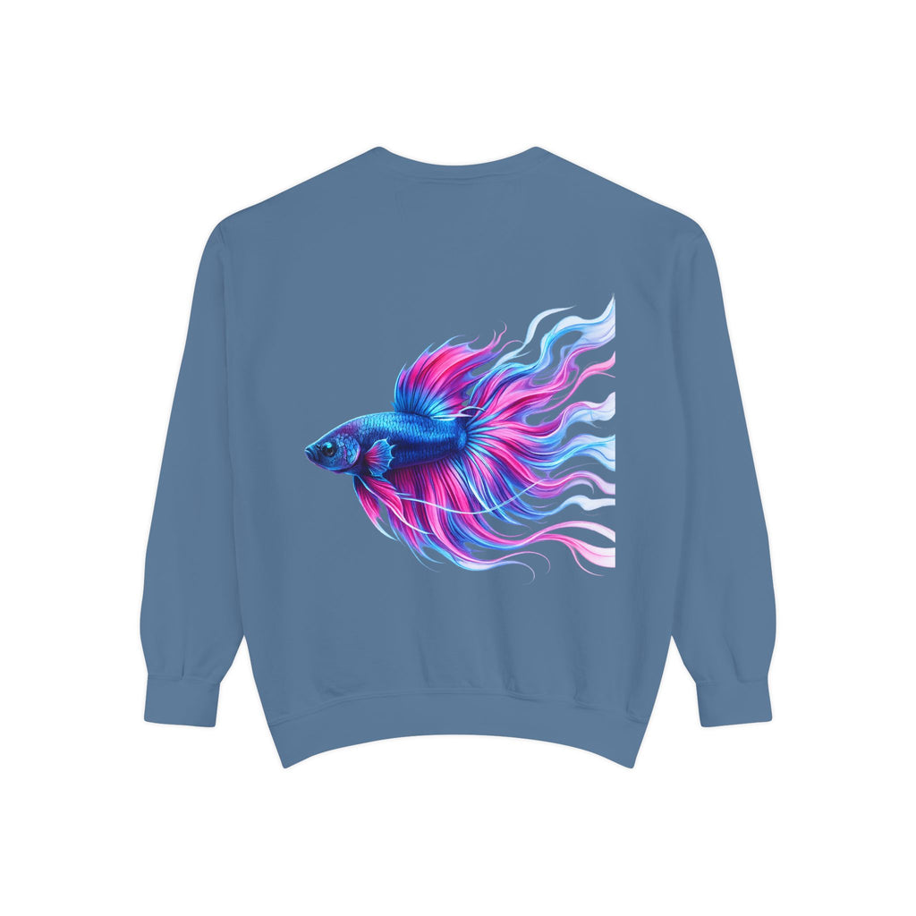 Betta Bliss Sweatshirt — Colorful Betta Fish Graphic Crewneck