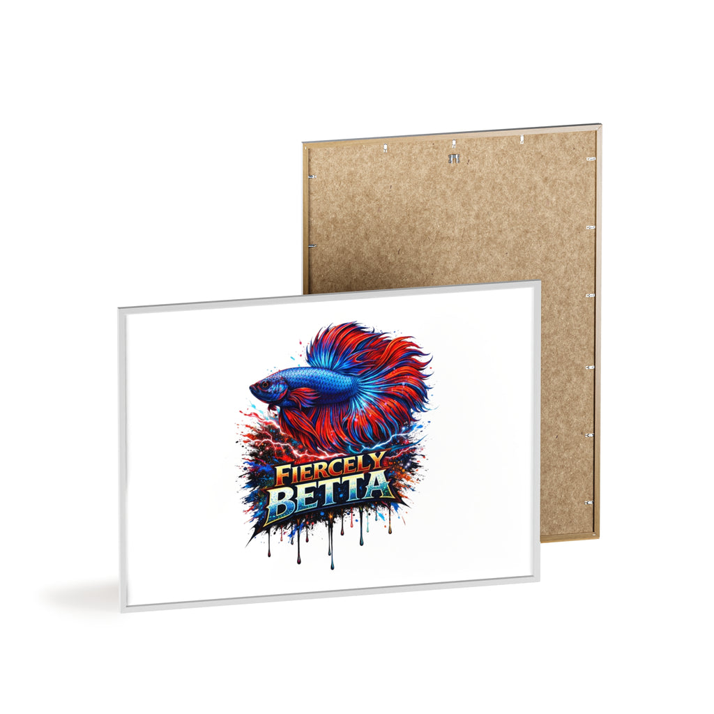 Fiercely Betta Framed Poster — Colorful Betta Fish Wall Art