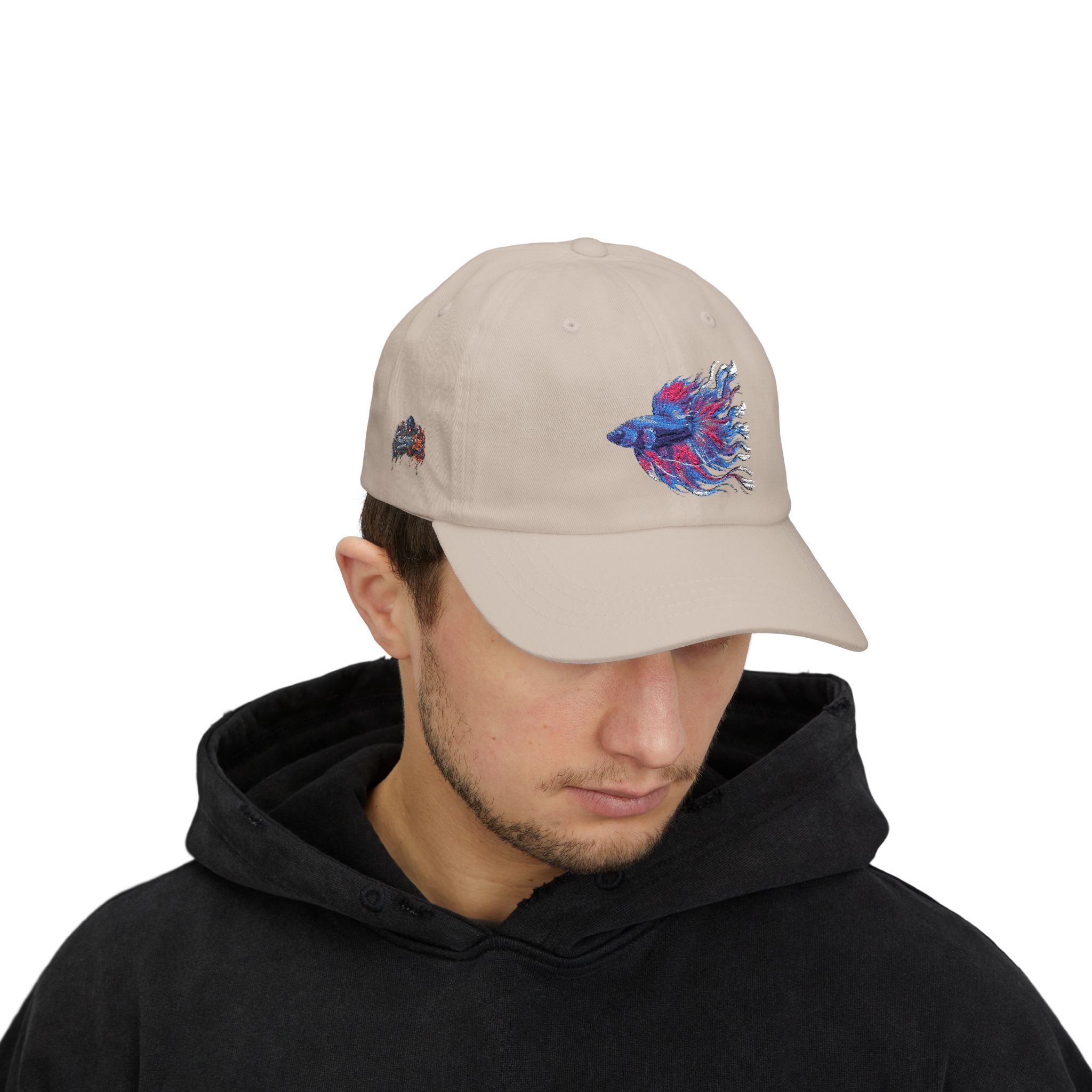 Betta Fish Dad Cap – Embroidered Color Splash Fish Baseball Hat