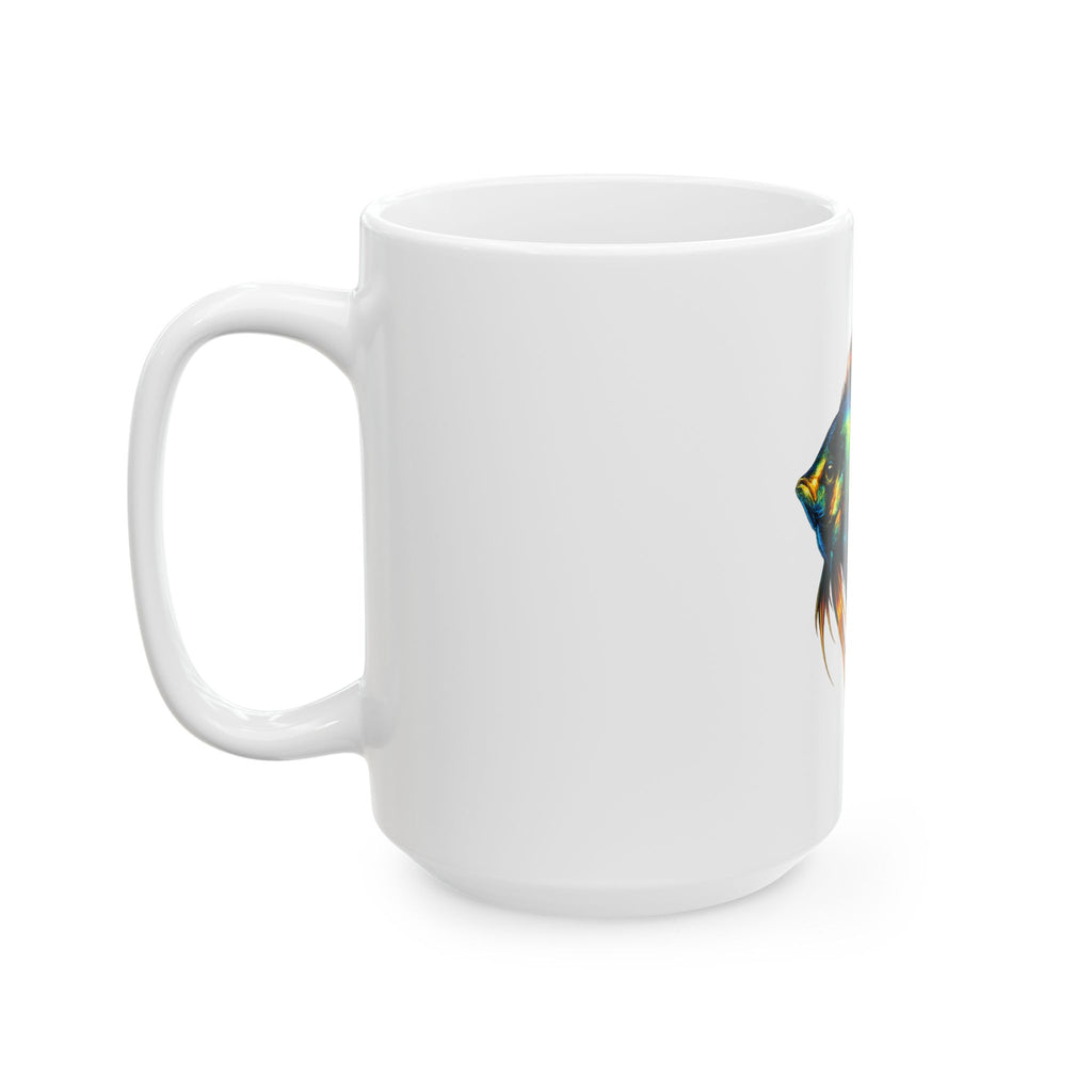 Tropical Angelfish Ceramic Mug – Colorful Aquarium Fish Coffee Cup (11oz, 15oz)