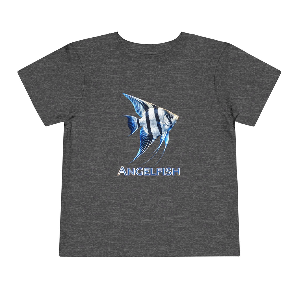 Angelfish Toddler Tee – Blue Aquarium Fish Graphic Shirt