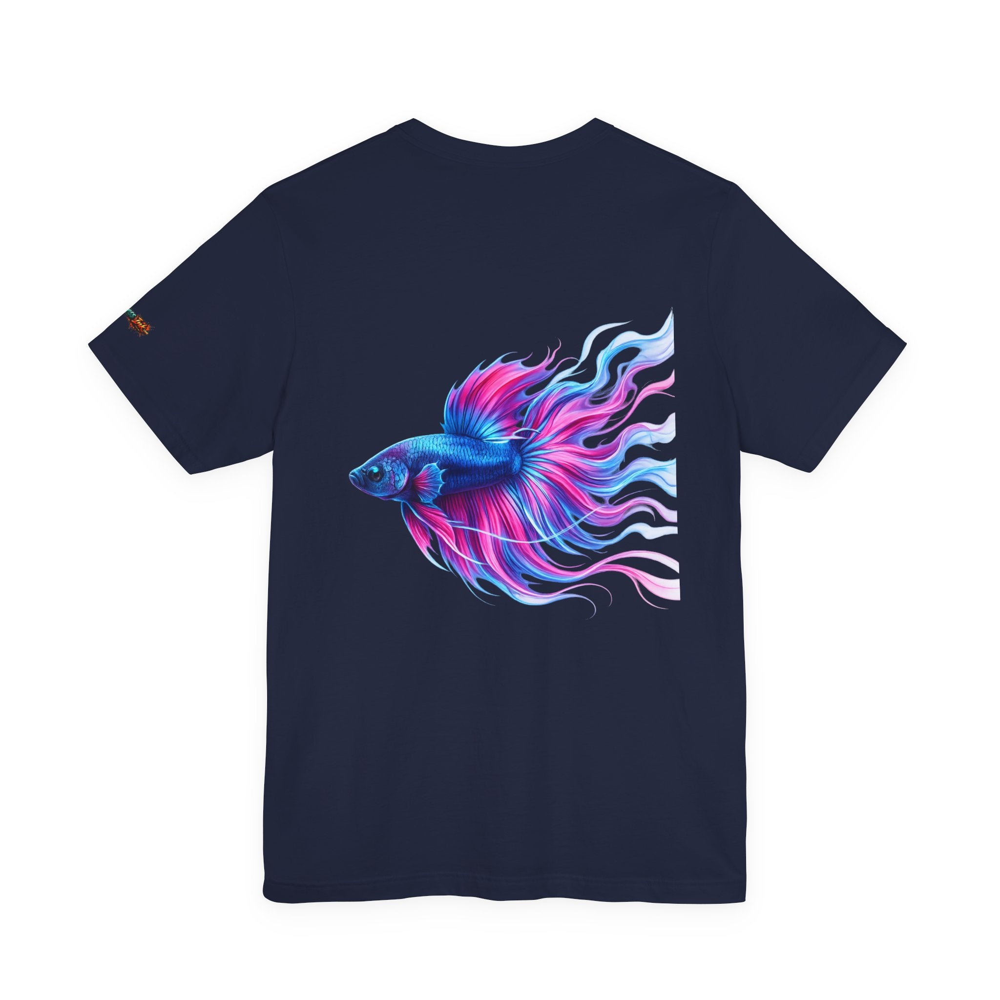 Betta Fish Graphic Tee — Vibrant Blue & Pink Aquatic Art T‑Shirt
