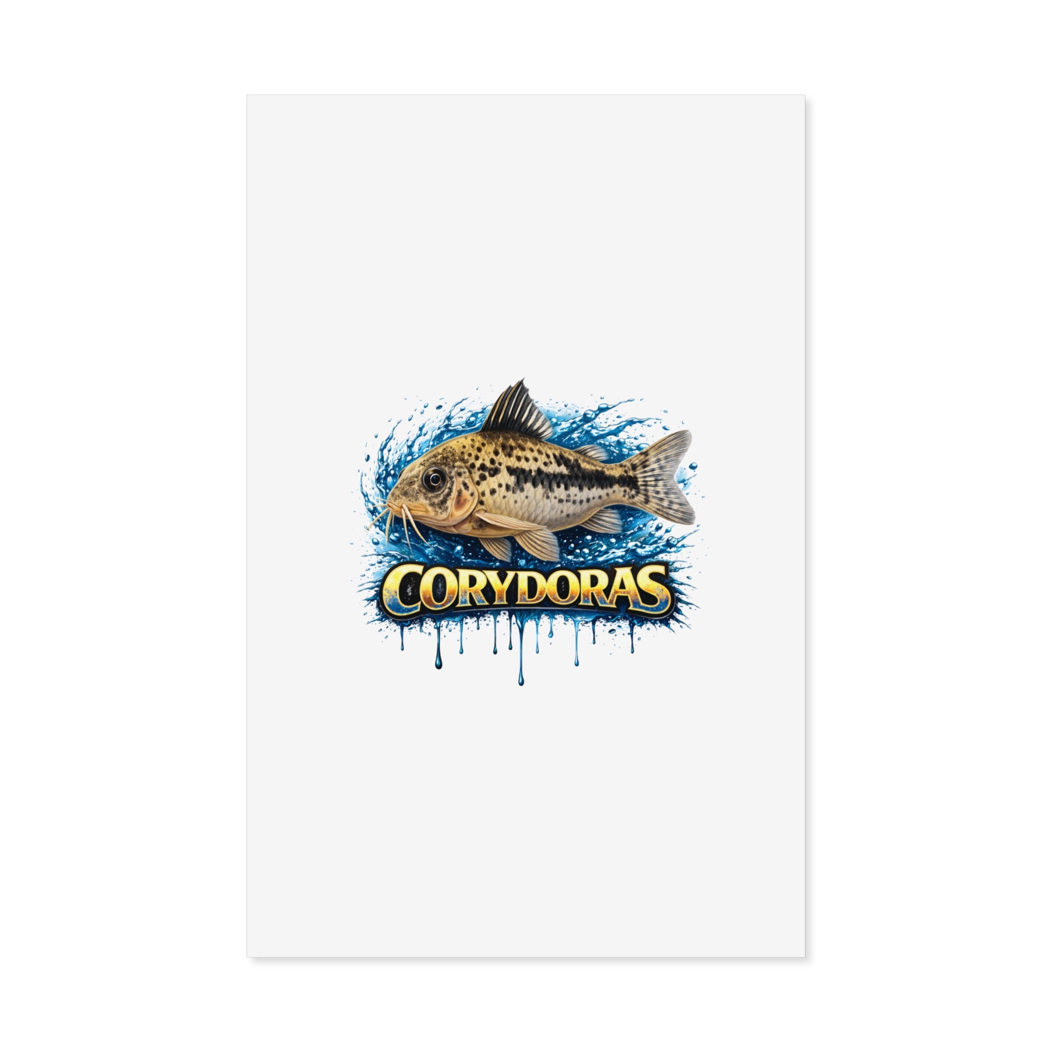 Corydoras Fish Poster — Freshwater Aquarium Art Print