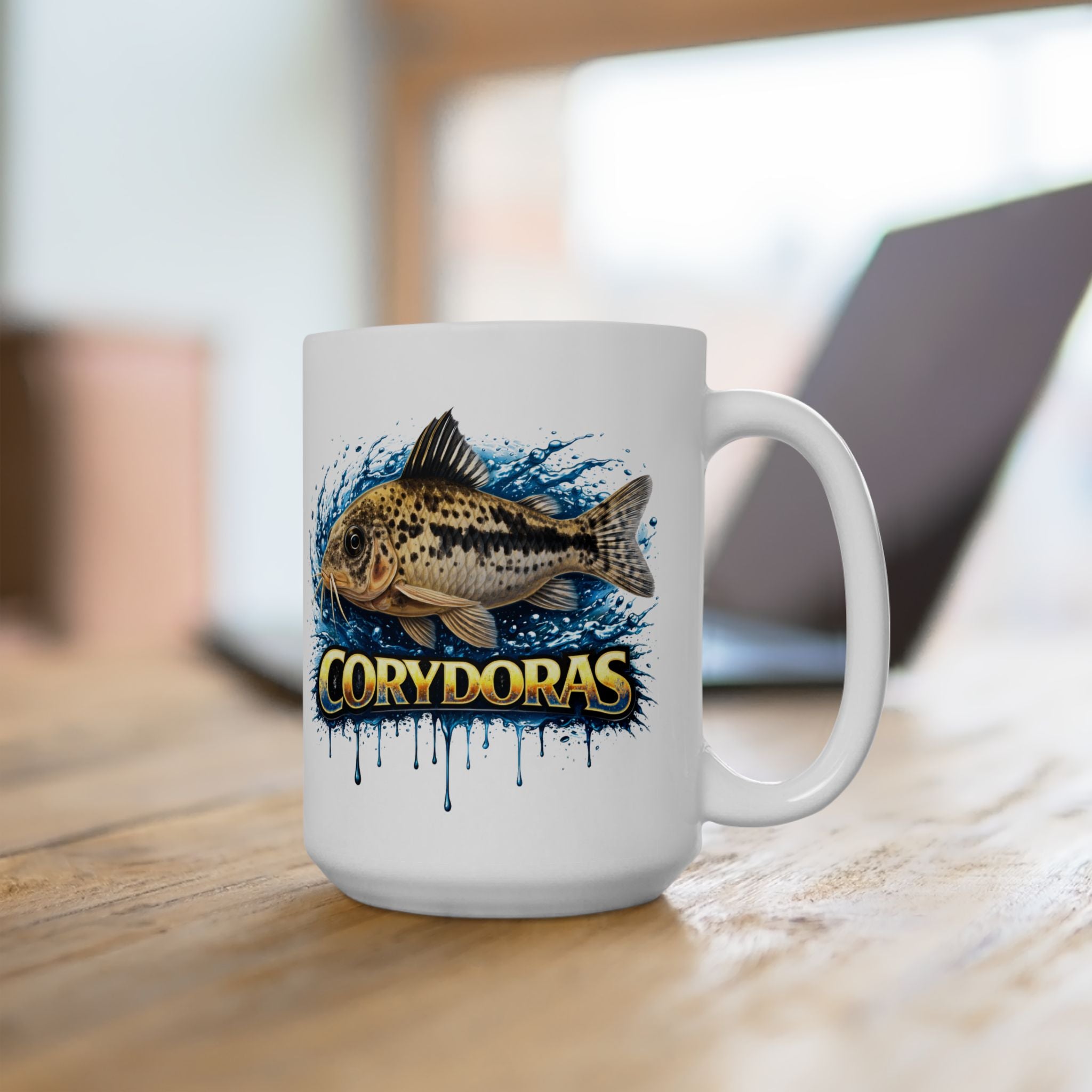 Peppered Cory – Premium Glossy Ceramic Mug — Aquarium Lover Coffee Cup (11oz/15oz)