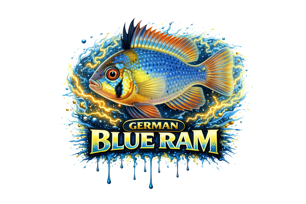 German Blue Ram Fish T-Shirt — Colorful Aquarium Cichlid Tee