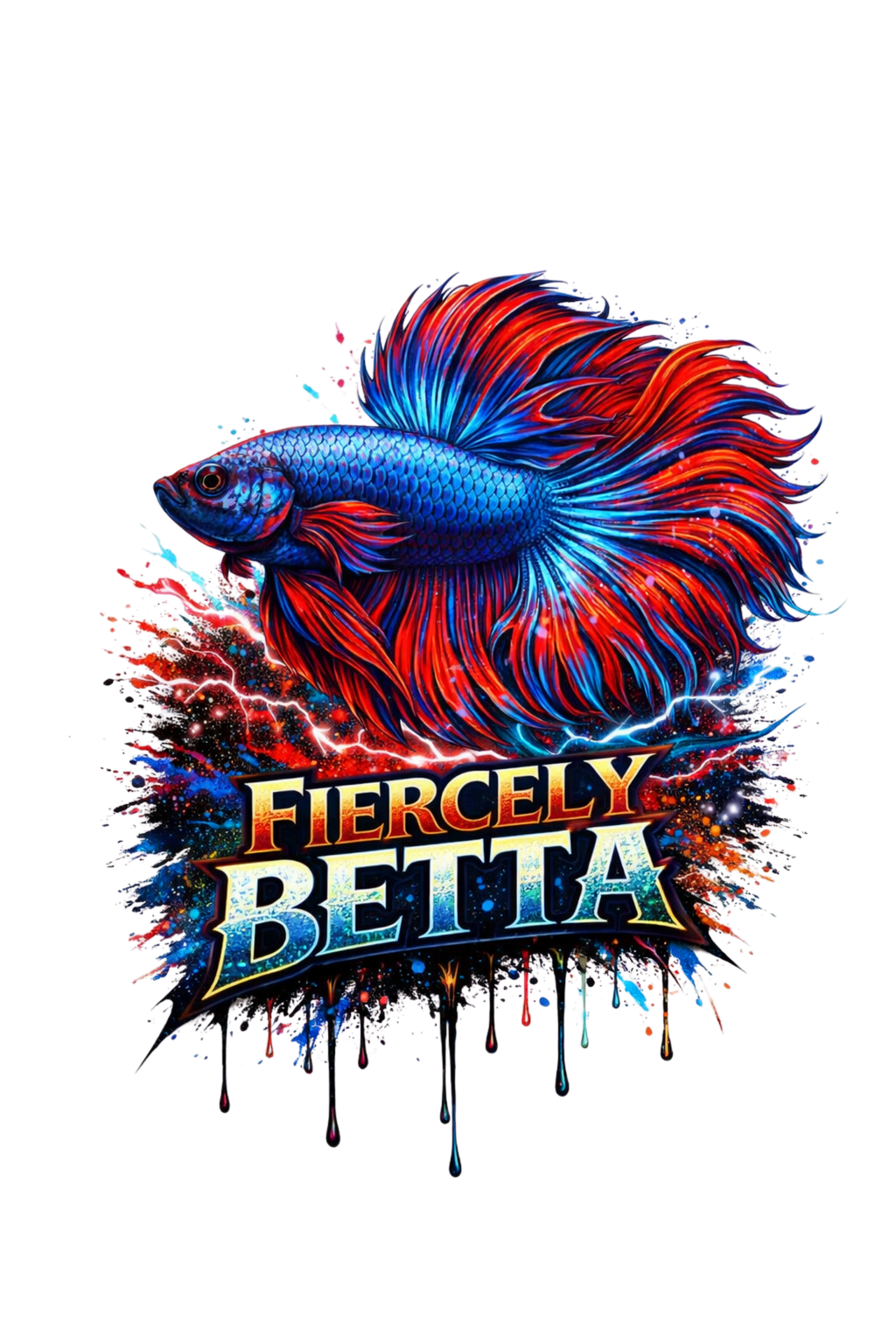 Fiercely Betta Hoodie – Colorful Betta Fish Graphic Pullover