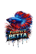 Framed Betta Poster — "Fiercely Betta" Colorful Fish Wall Art