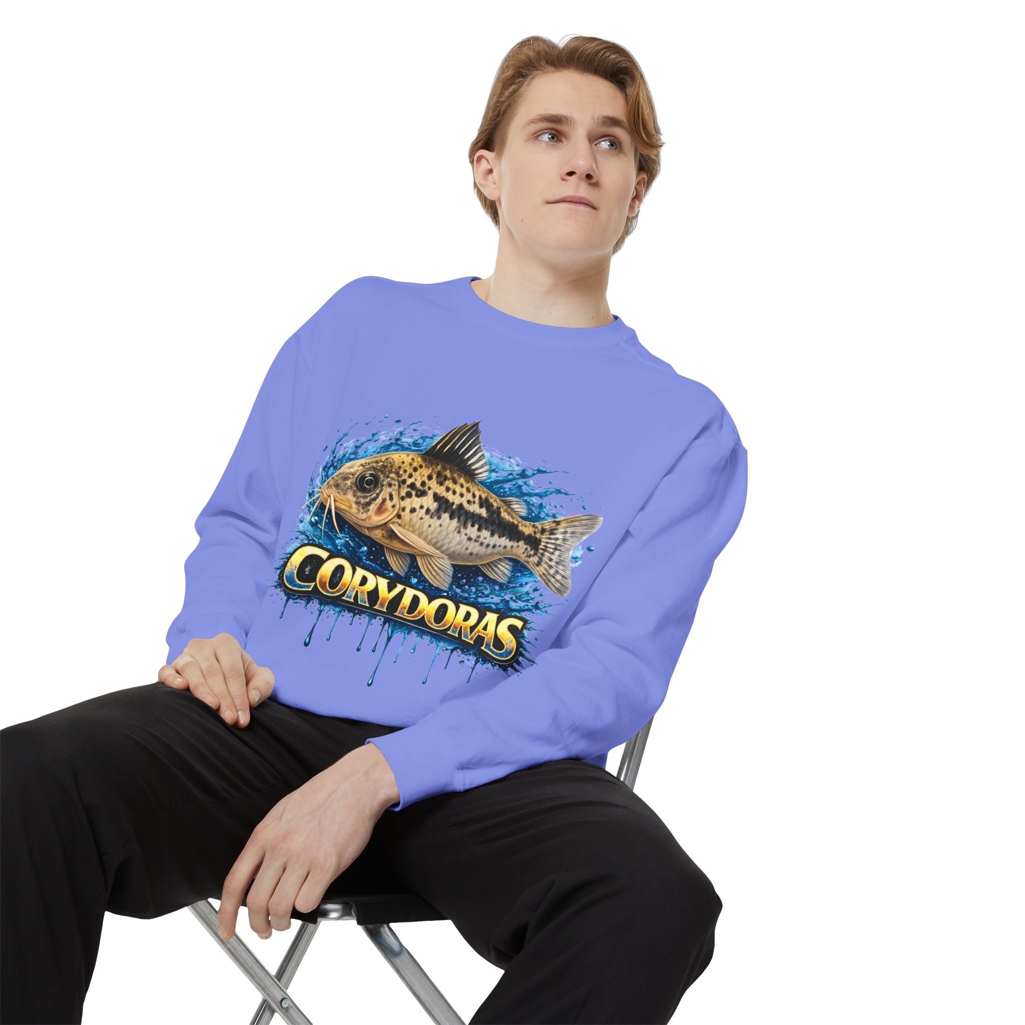 Corydoras Fish Sweatshirt — Aquatic Aquarium Catfish Graphic Crewneck