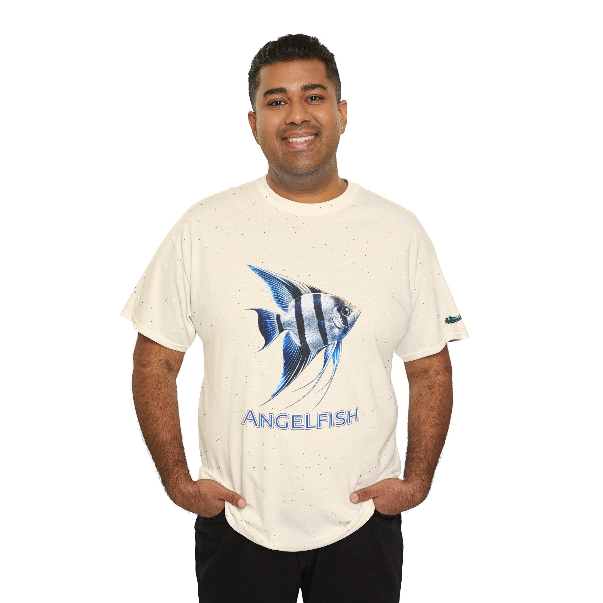 Angelfish Graphic Tee — Blue Tropical Fish Shirt