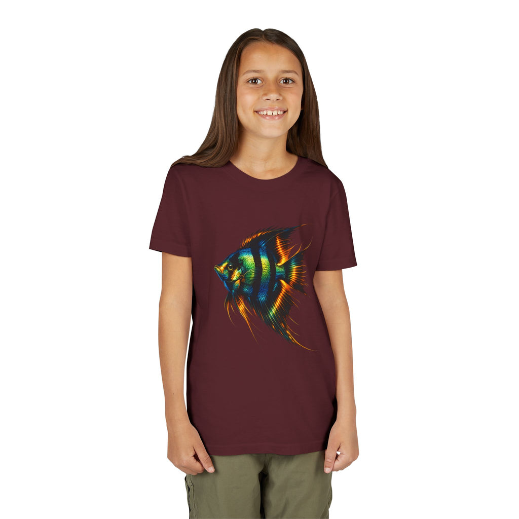 Angelfish Youth Tee – Colorful Aquarium Fish Graphic Shirt for Kids
