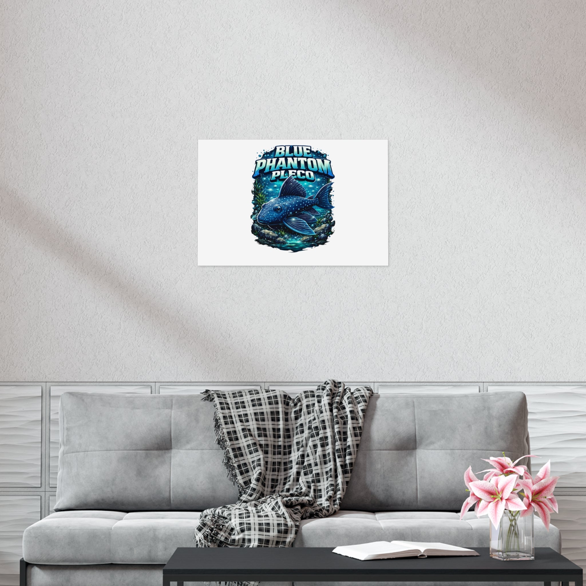 Blue Phantom Pleco L-128 – Premium Uncoated Matte Poster