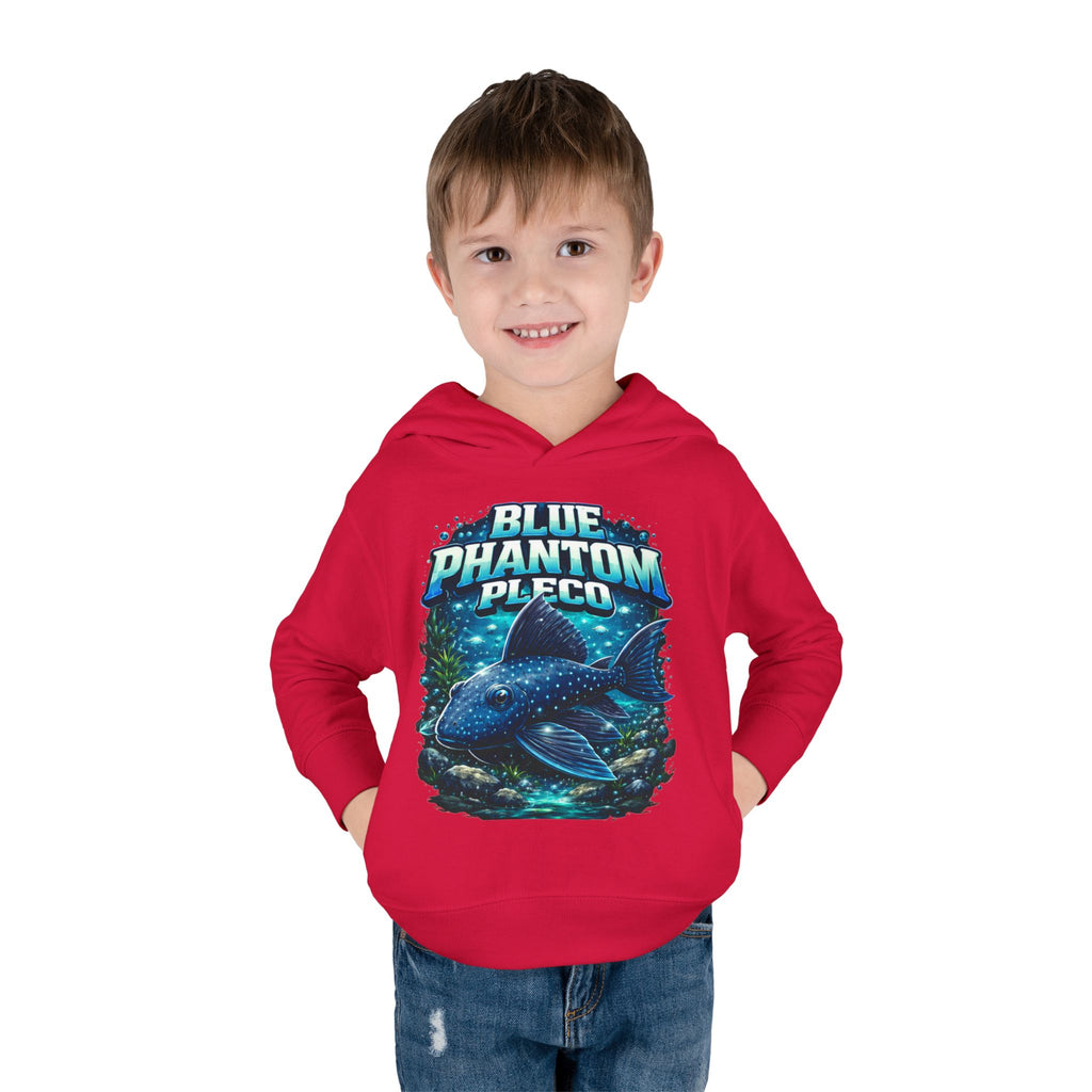 Toddler Hoodie — 'Blue Phantom Pleco' Cute Aquarium Fish Pullover