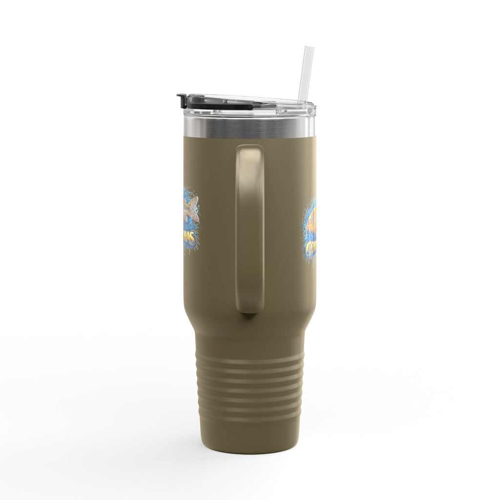 Corydoras Fish 40oz Insulated Travel Mug — Fishing Aquarium Lover Tumbler