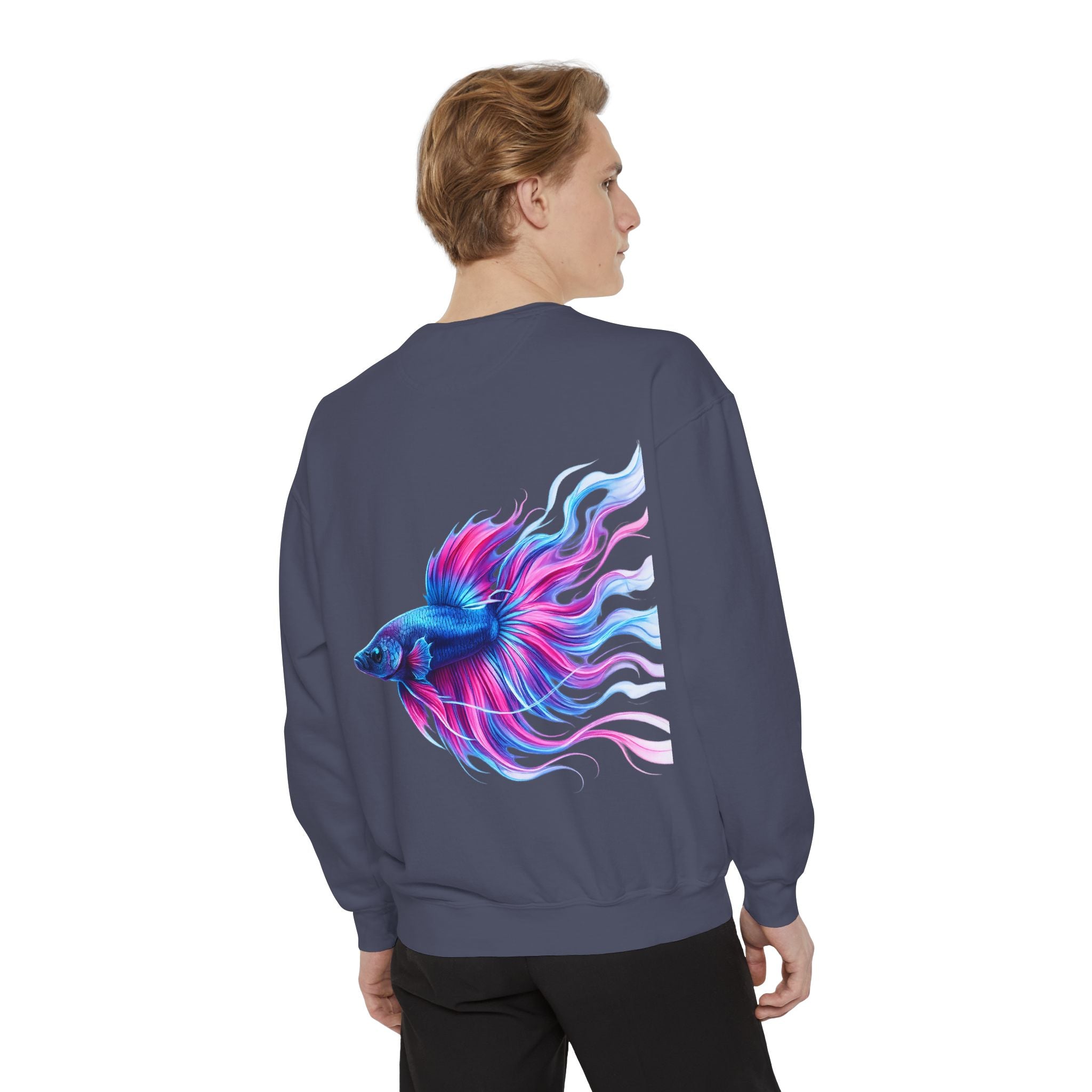 Betta Bliss Sweatshirt — Colorful Betta Fish Graphic Crewneck