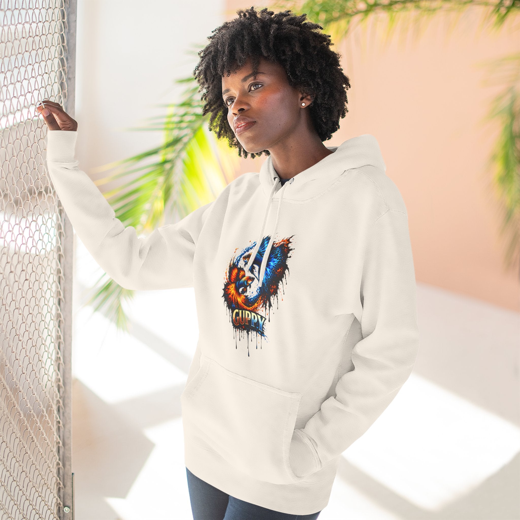 Fire & Ice Guppy – Premium Three-Panel Fleece Hoodie