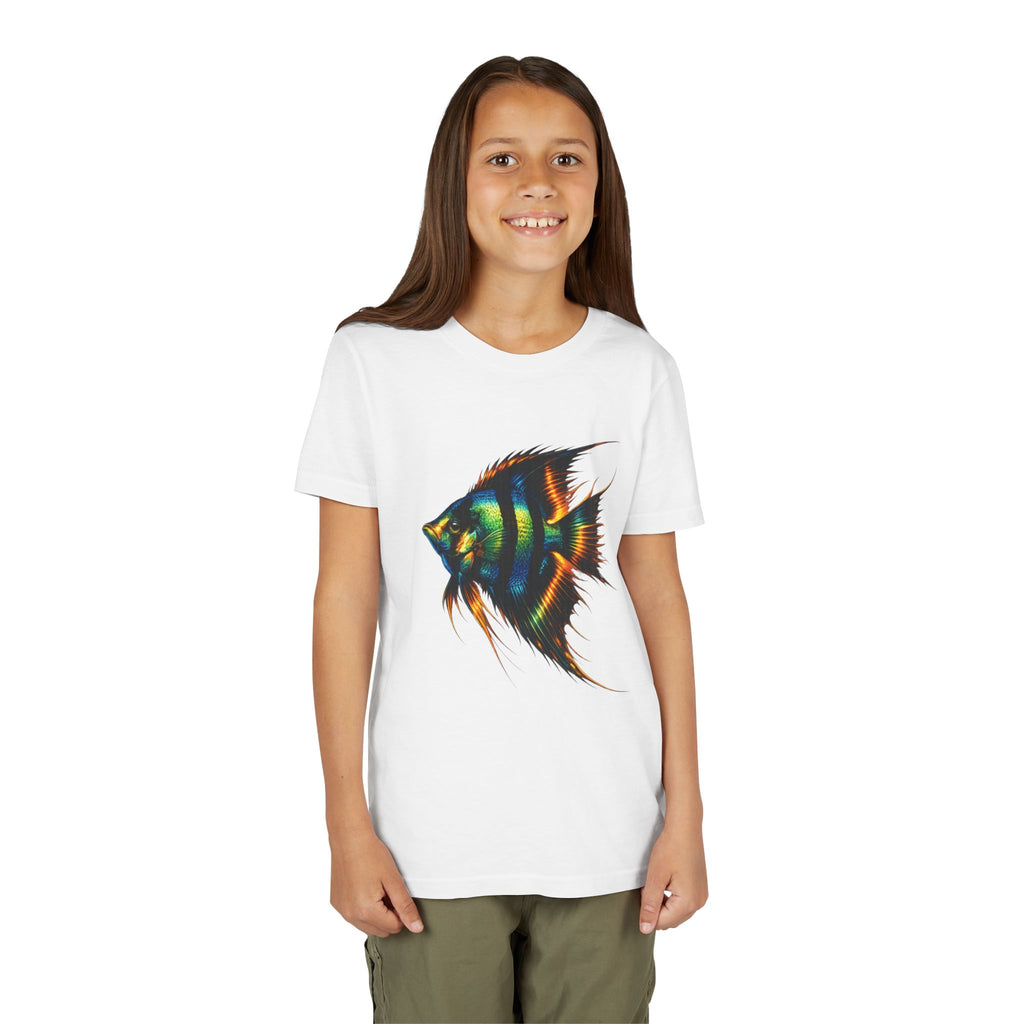 Angelfish Youth Tee – Colorful Aquarium Fish Graphic Shirt for Kids