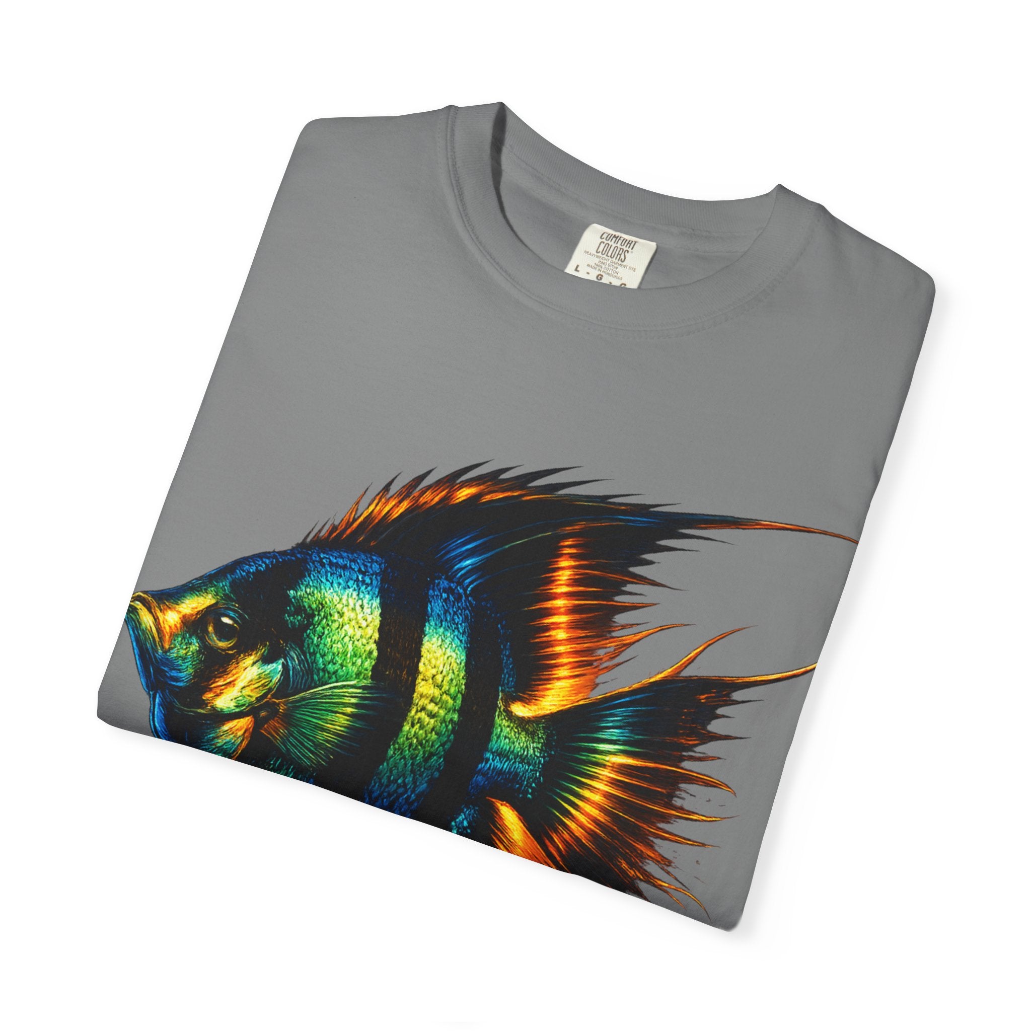 Angelfish Graphic T-Shirt — Vibrant Tropical Fish Illustration