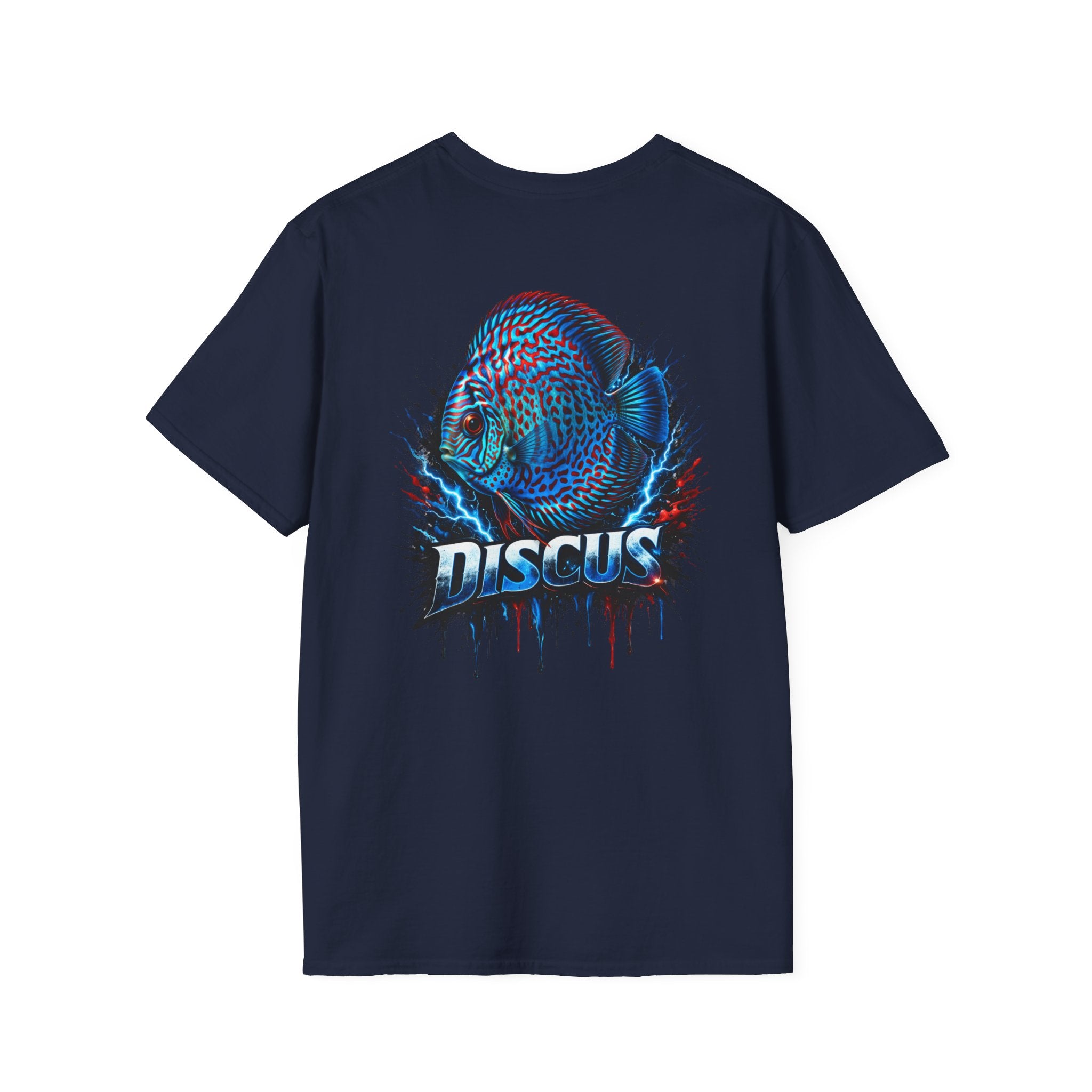 Electric Discus Fish T-Shirt - King of the Aquarium Lightning Art