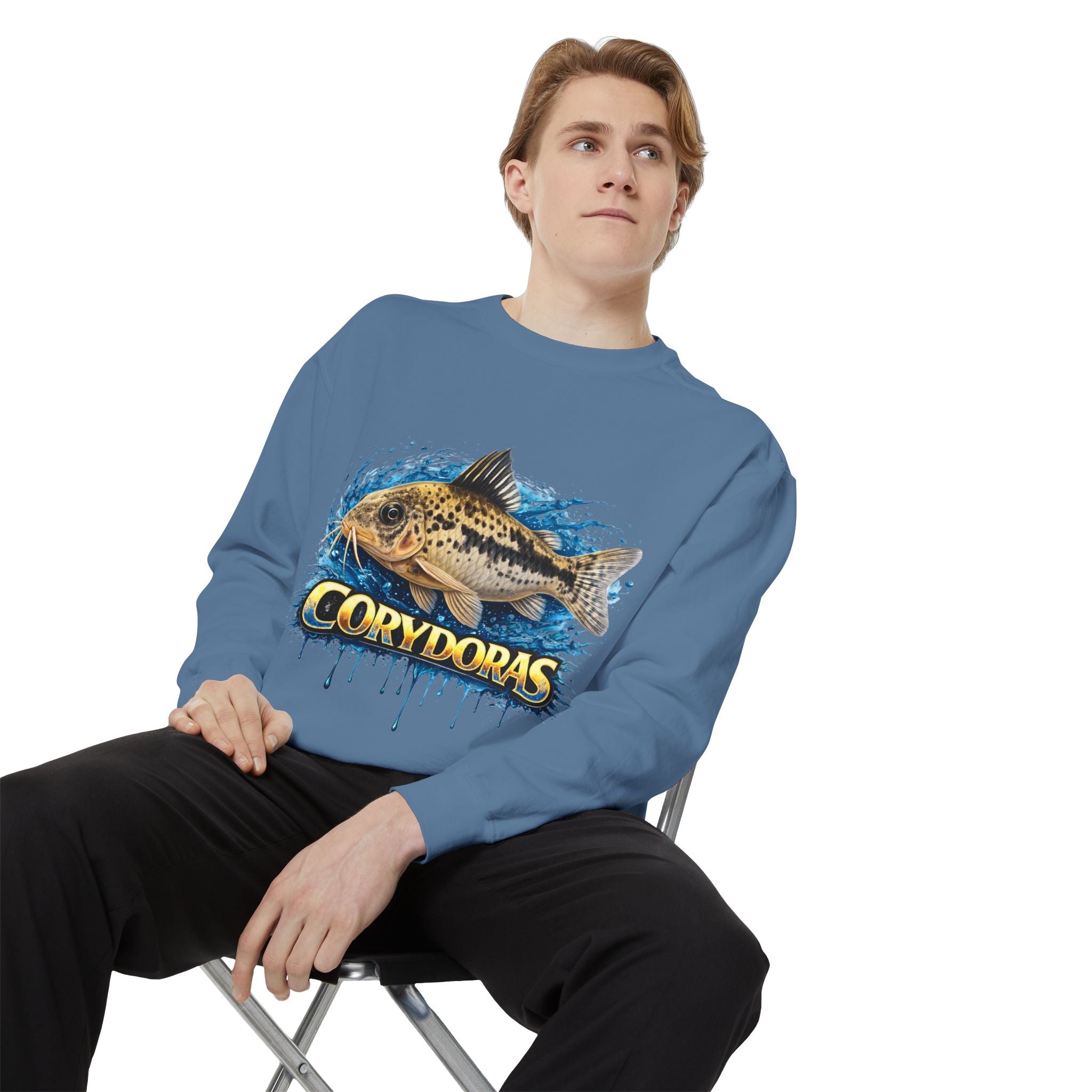 Corydoras Fish Sweatshirt — Aquatic Aquarium Catfish Graphic Crewneck