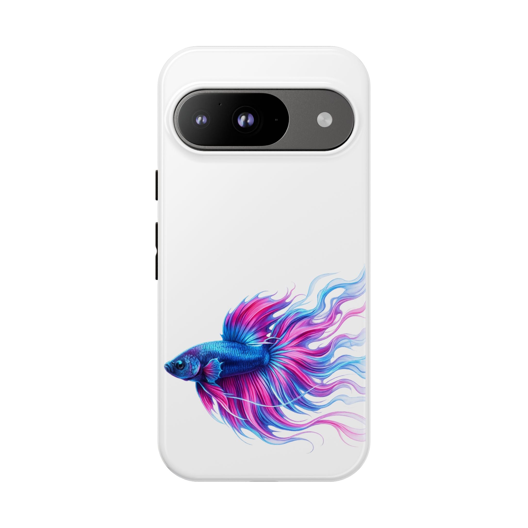Betta Fish Tough Phone Case — Colorful Watercolor Fish Protective Cover