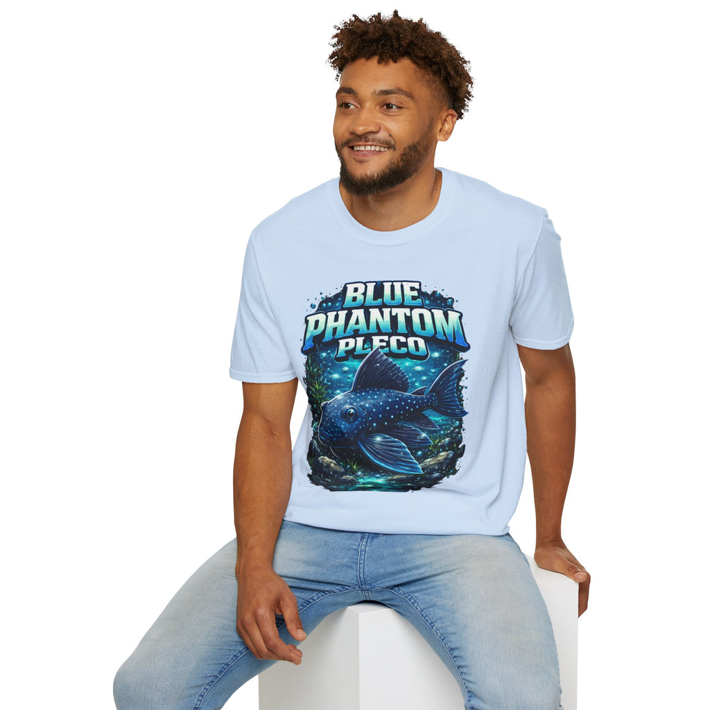 Blue Phantom Pleco T-Shirt — Graphic Aquarium Fish Tee