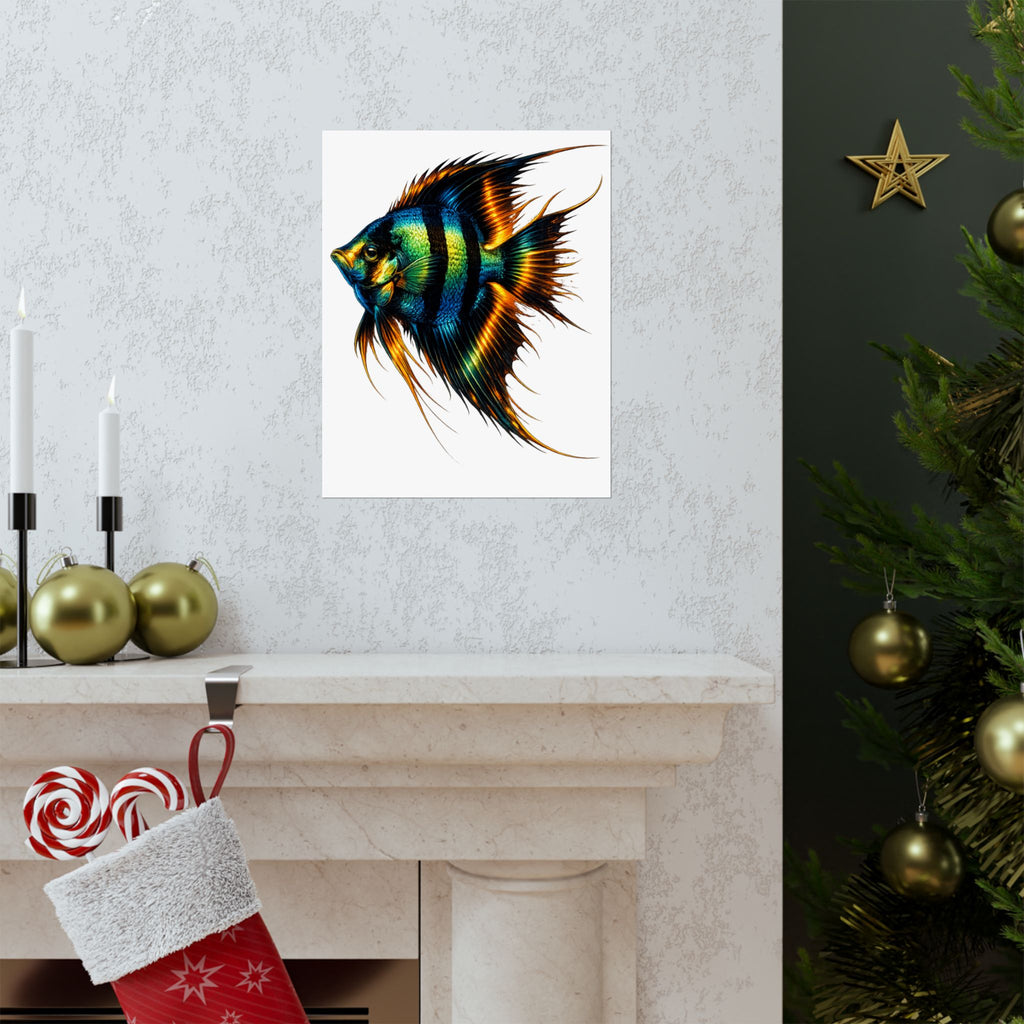 Tropical Angelfish Matte Poster — Vibrant Aquatic Wall Art