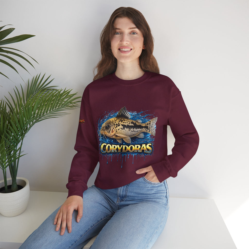 Peppered Corydoras Fish Crewneck Sweatshirt – Aquatic Aquarium Lover Tee