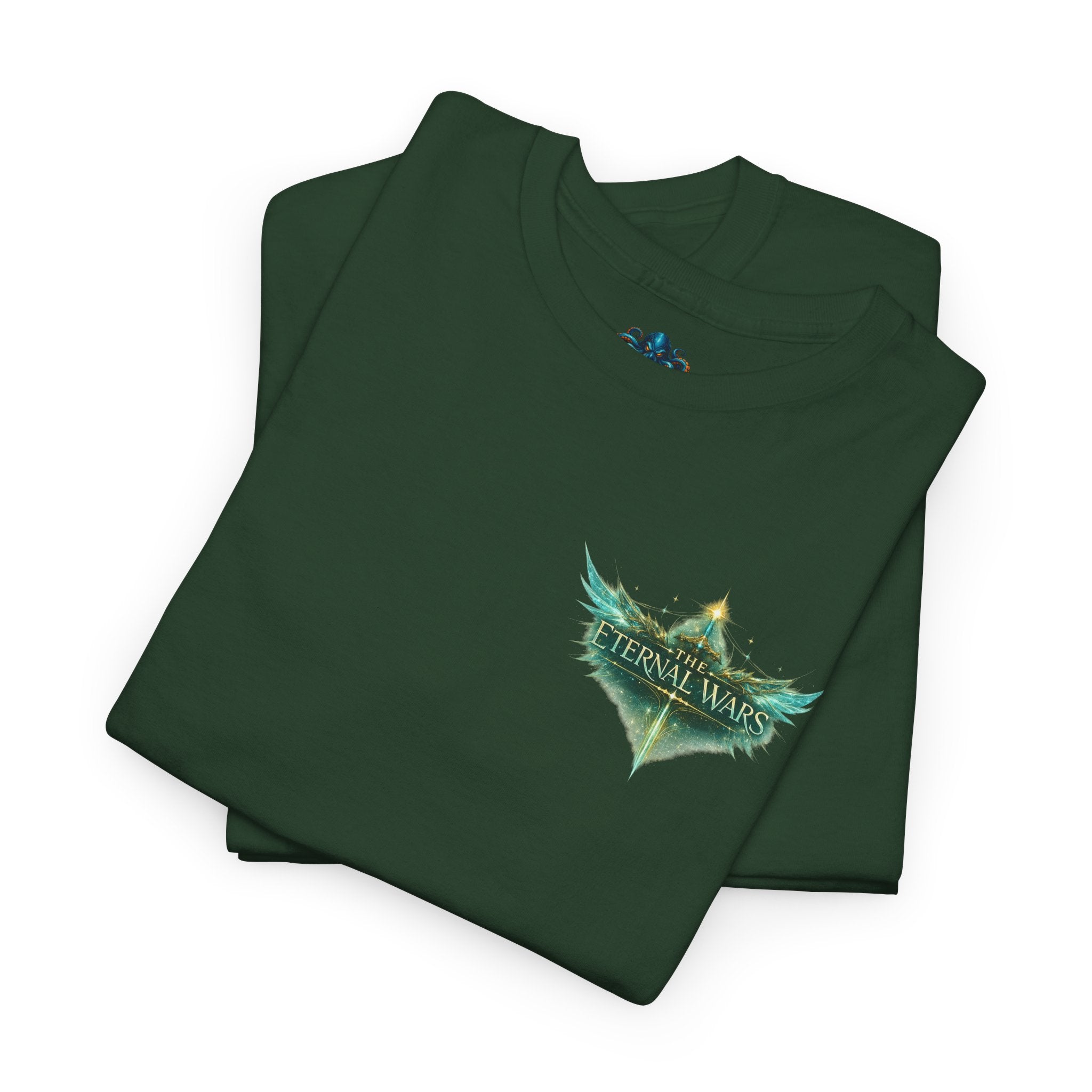 T-Shirt — Nature Warrior Graphic Tee with Man and Dog Illustration
