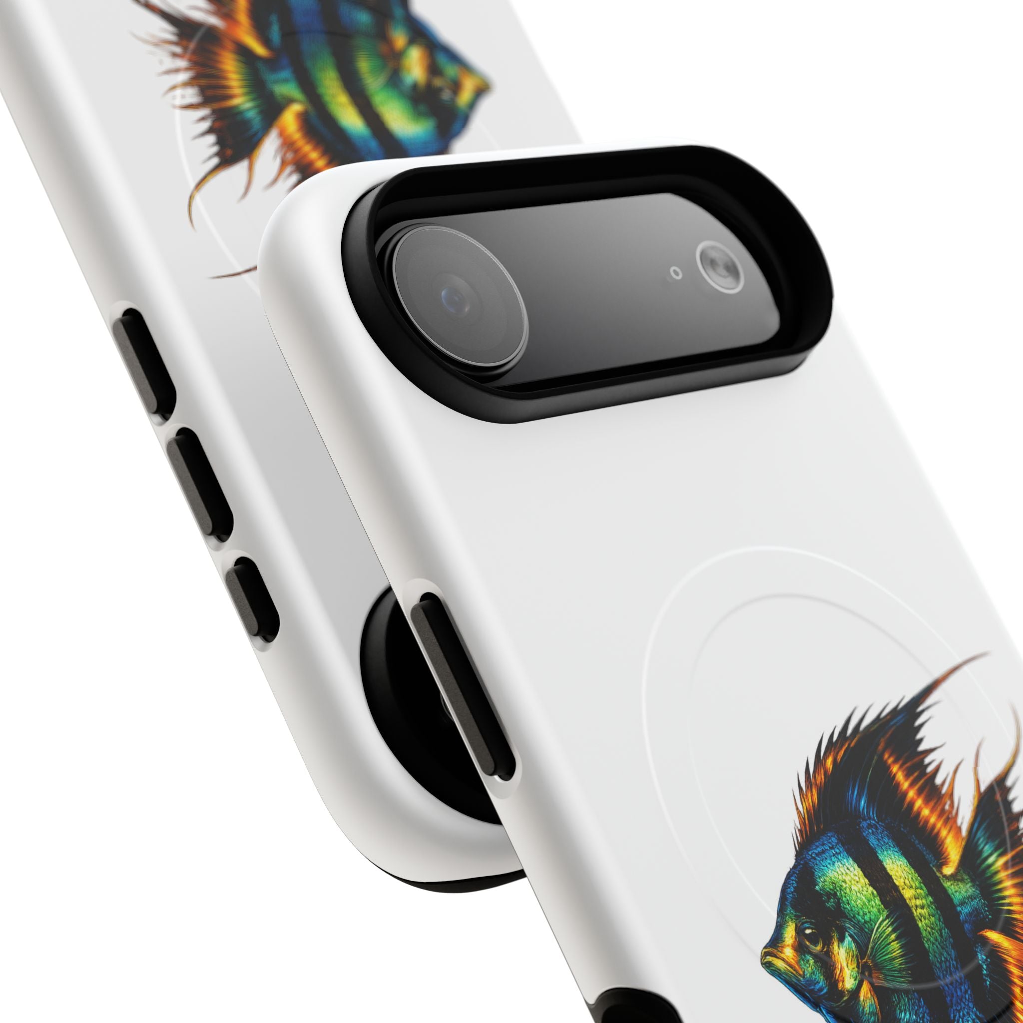 Angelfish Art Tough Magnetic Phone Case — Colorful Aquarium Fish iPhone Cover