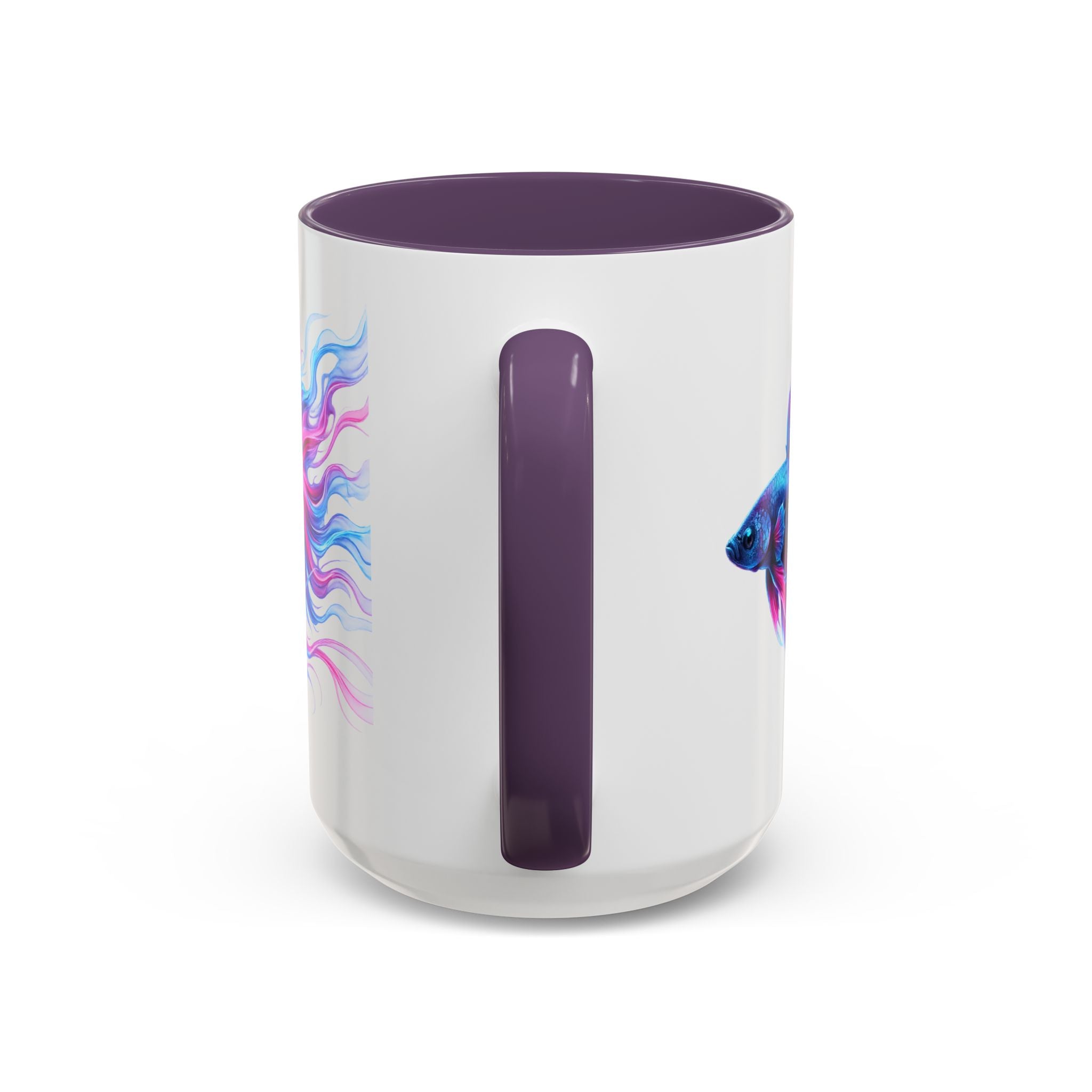 Betta Fish Accent Coffee Mug — Vibrant Neon Betta Design (11/15 oz)