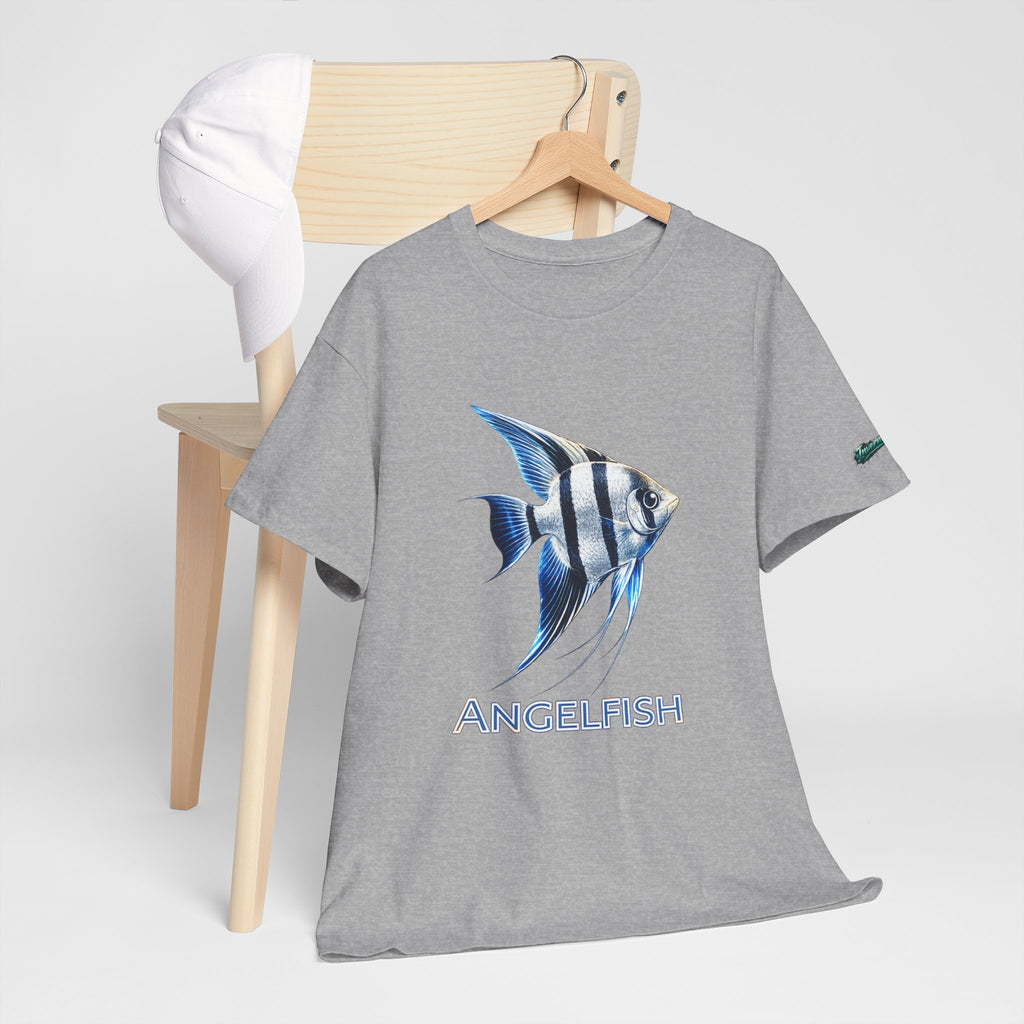 Angelfish Graphic Tee — Blue Tropical Fish Shirt