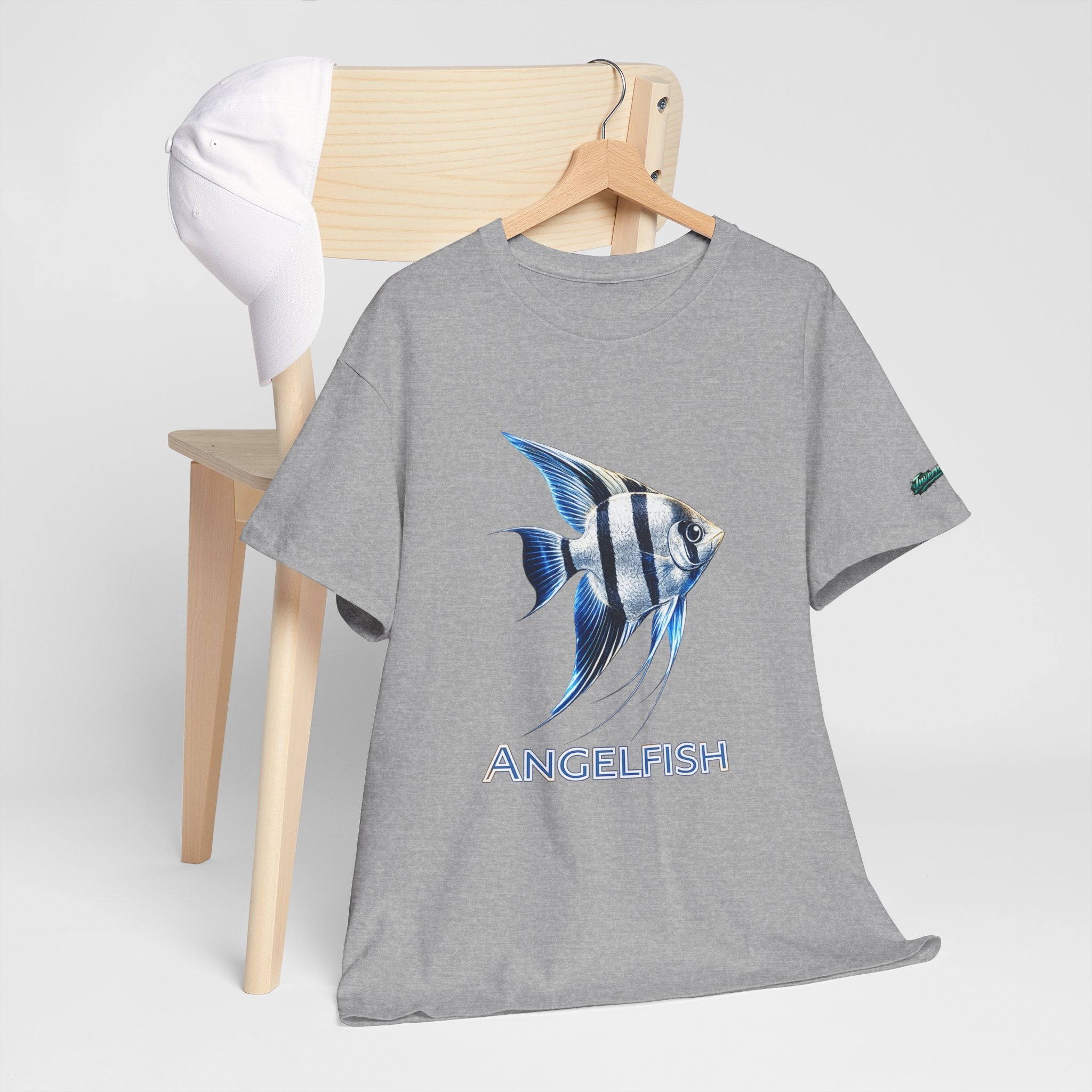 Angelfish Graphic Tee — Blue Tropical Fish Shirt