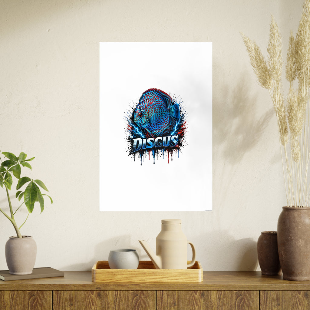 Discus Fish Art Poster — Vibrant Aquarium Wall Print