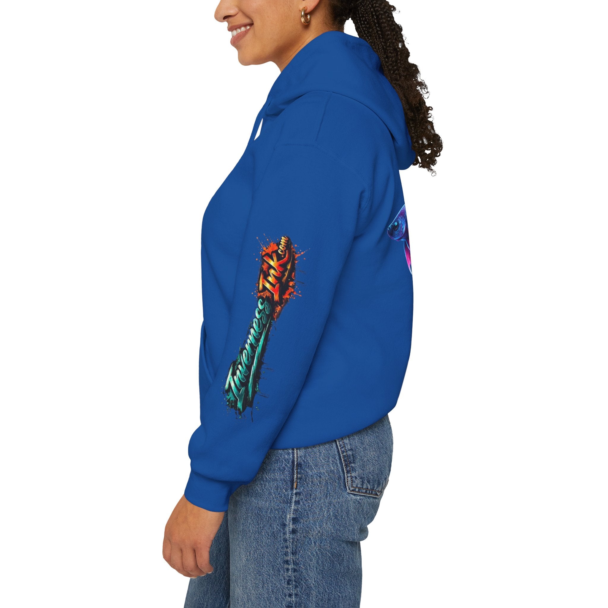 Electric Paint Betta — Artisan Series Hoodie — Inverness Ink Graphic Pullover