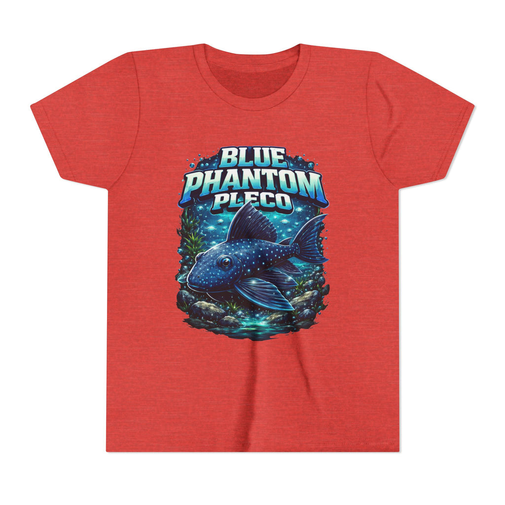 Blue Phantom Pleco Youth Tee – Kids Fish Aquarium T-Shirt