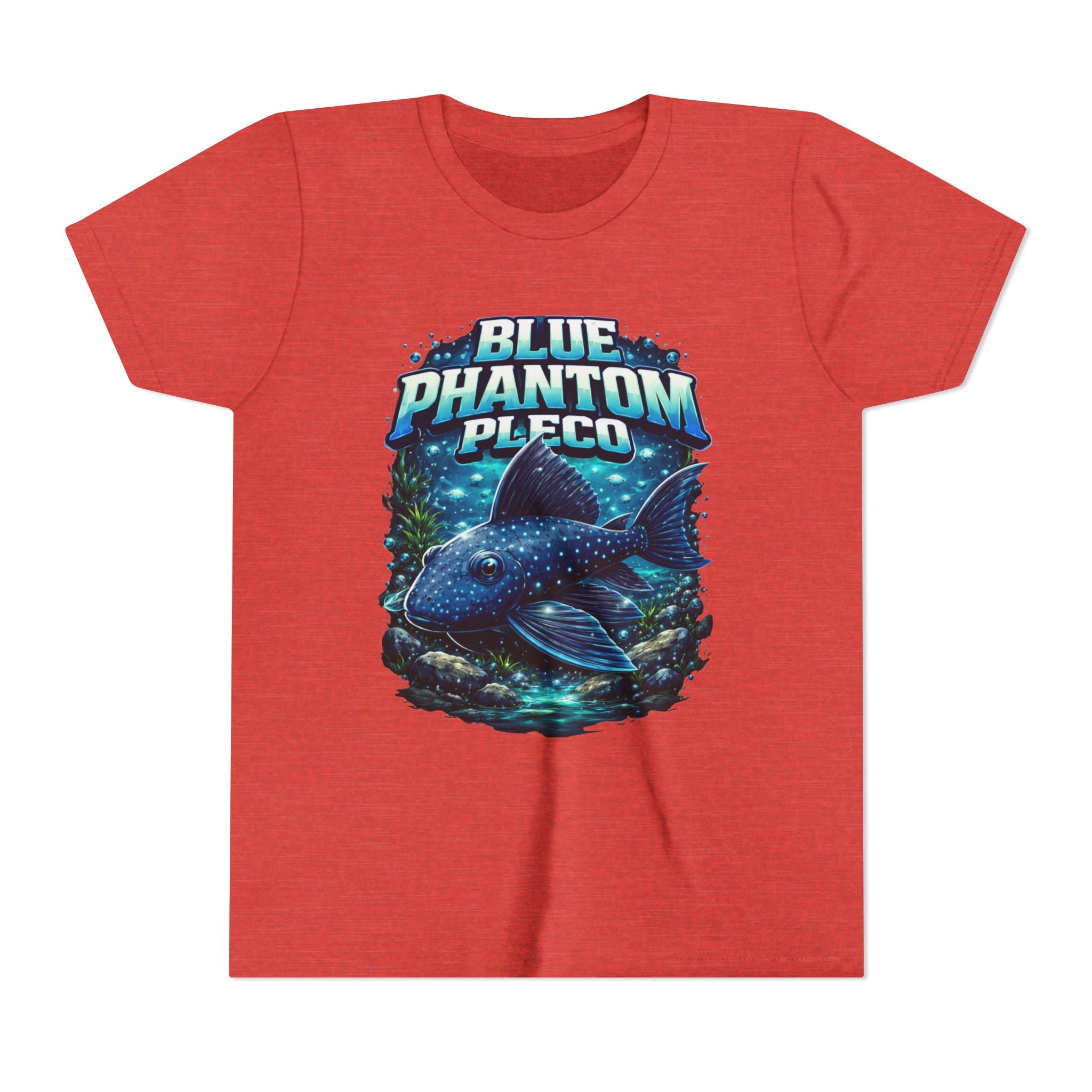 Blue Phantom Pleco Youth Tee – Kids Fish Aquarium T-Shirt