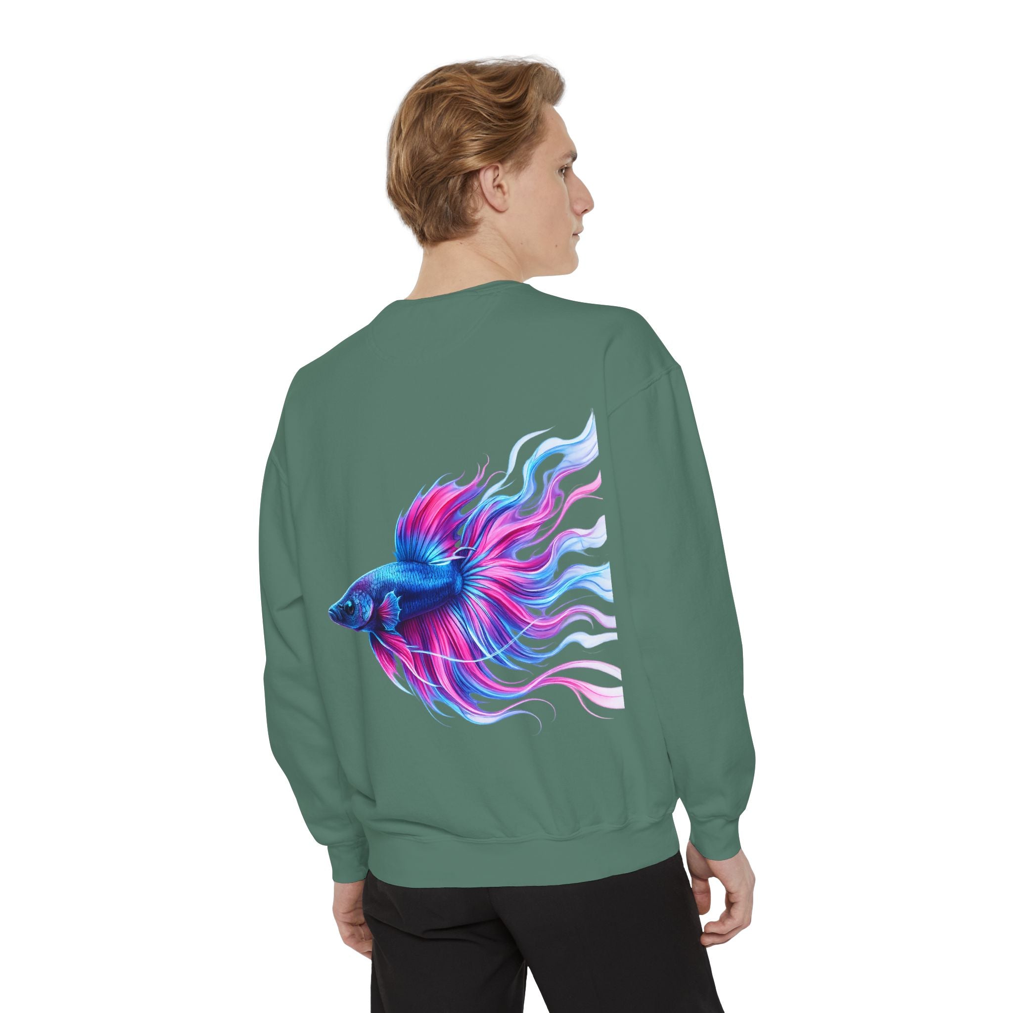 Betta Bliss Sweatshirt — Colorful Betta Fish Graphic Crewneck