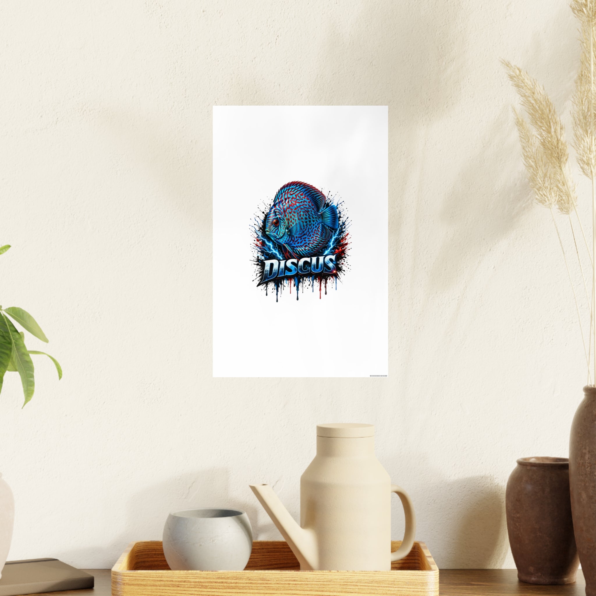Discus Fish Art Poster — Vibrant Aquarium Wall Print