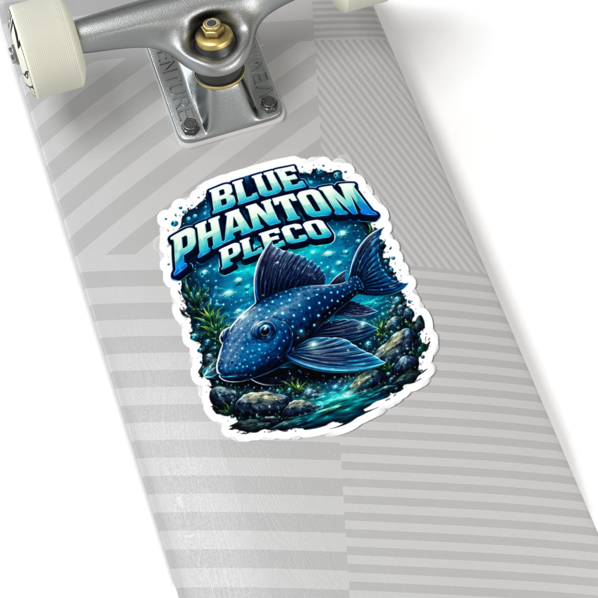 Blue Phantom Pleco Sticker — Aquarium Fish Decal