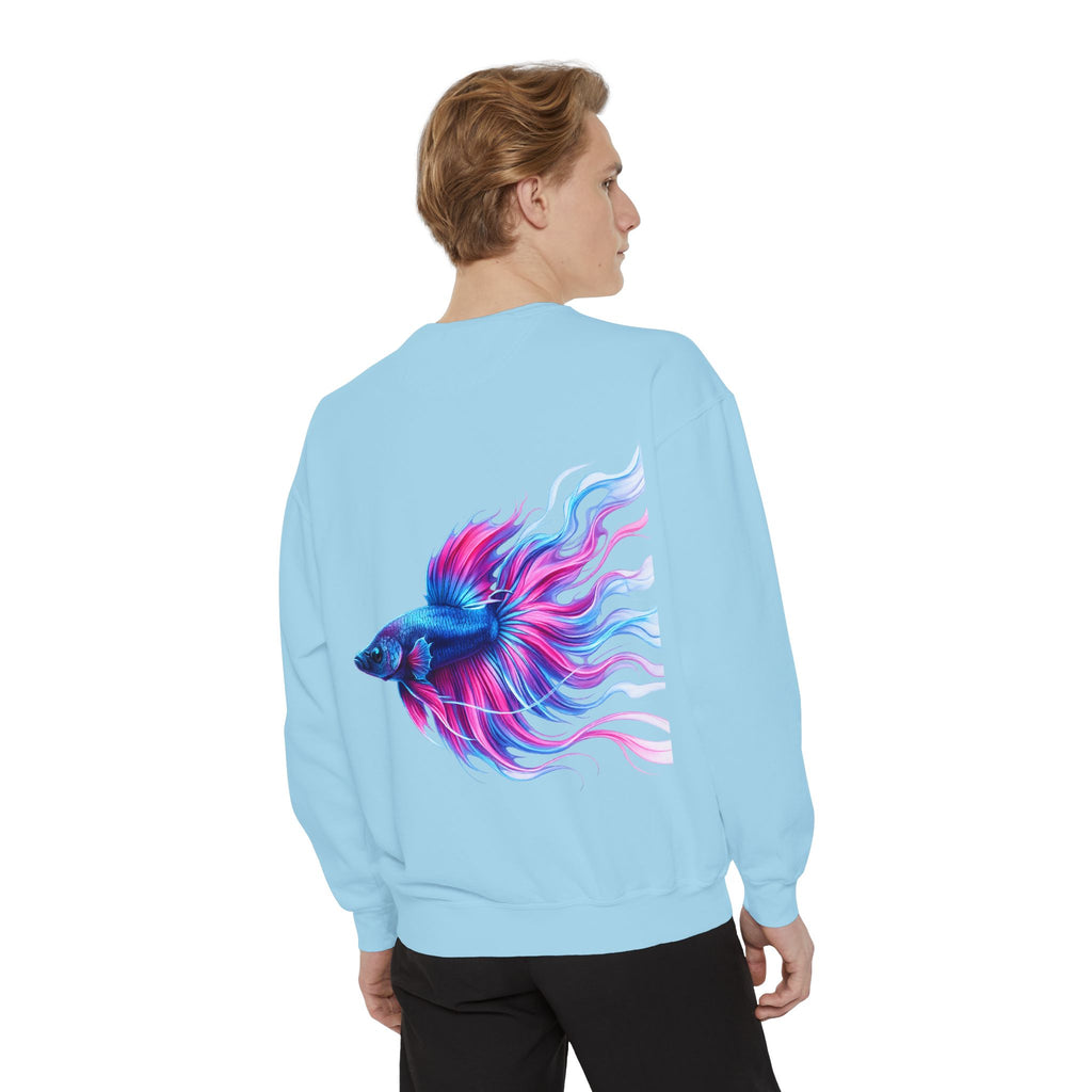 Betta Bliss Sweatshirt — Colorful Betta Fish Graphic Crewneck