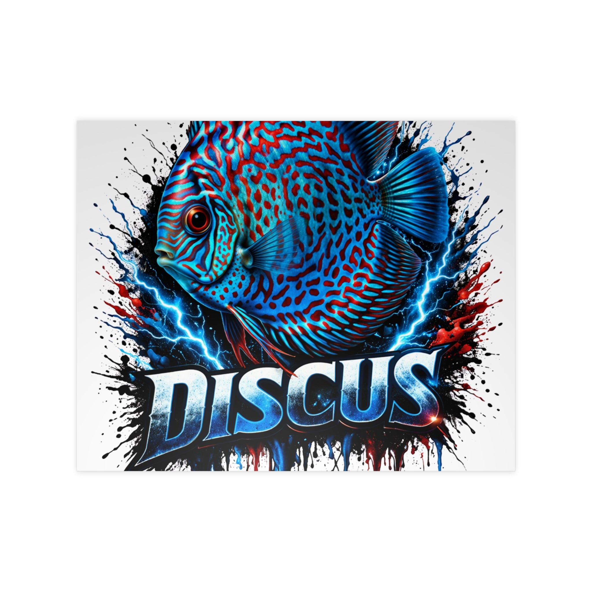 Discus Fish Photopaper Poster – Vibrant Aquarium Wall Art