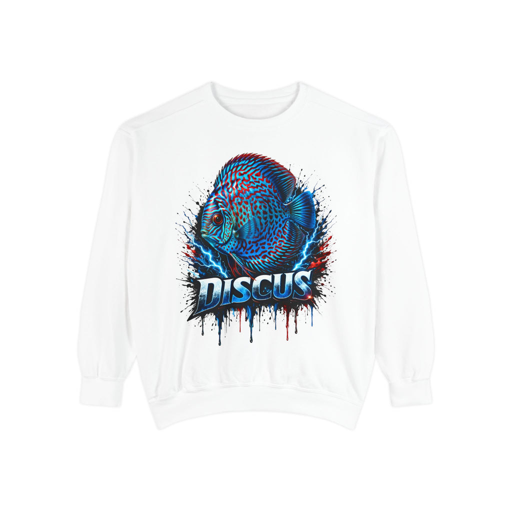 Discus Fish Graphic Sweatshirt — Vibrant Aquarium Lover Crewneck