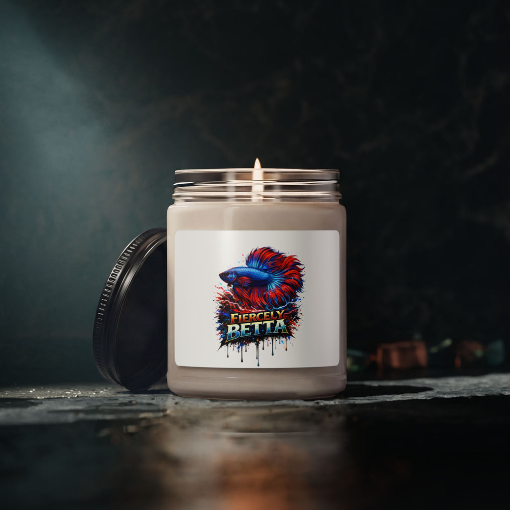 Fiercely Betta – Premium "Neon Flare" Soy Candle — 9oz Scented Jar Candle